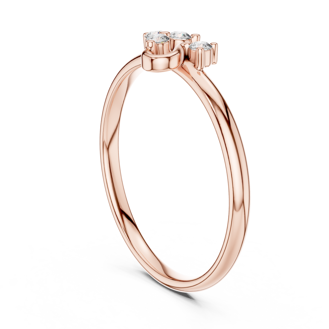 Promise ring with modern minimal gold design.