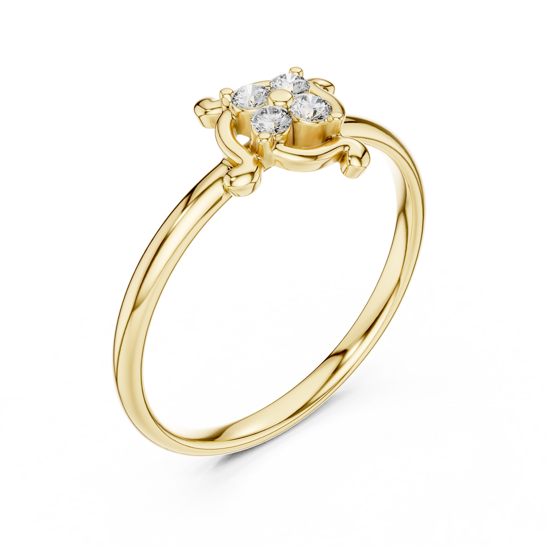 Smooth gemstone toe ring with bright sparkle.