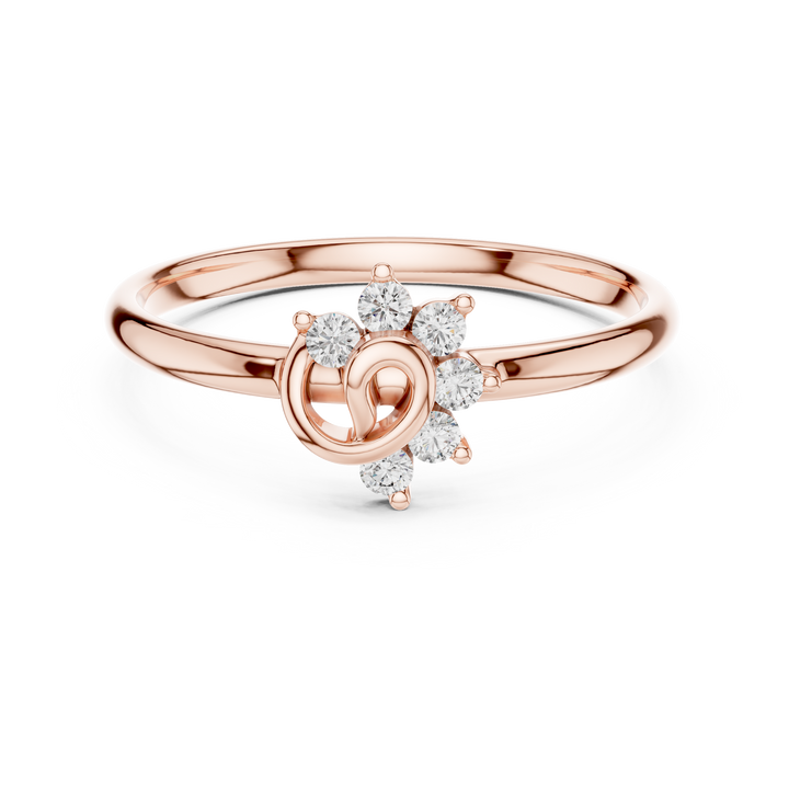 Floral carved toe ring with decorative elegance.