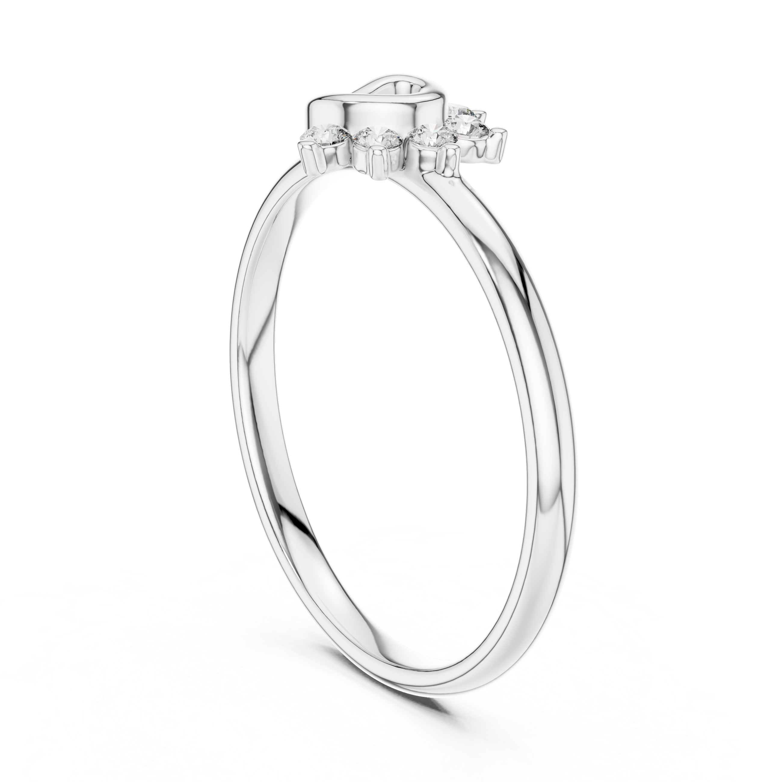 Oval engagement ring with polished smooth band.