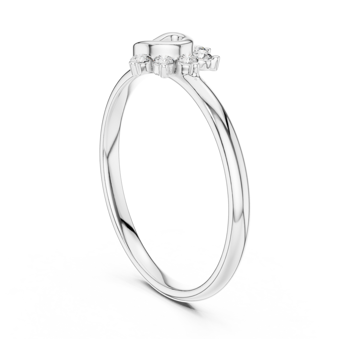 Oval engagement ring with polished smooth band.