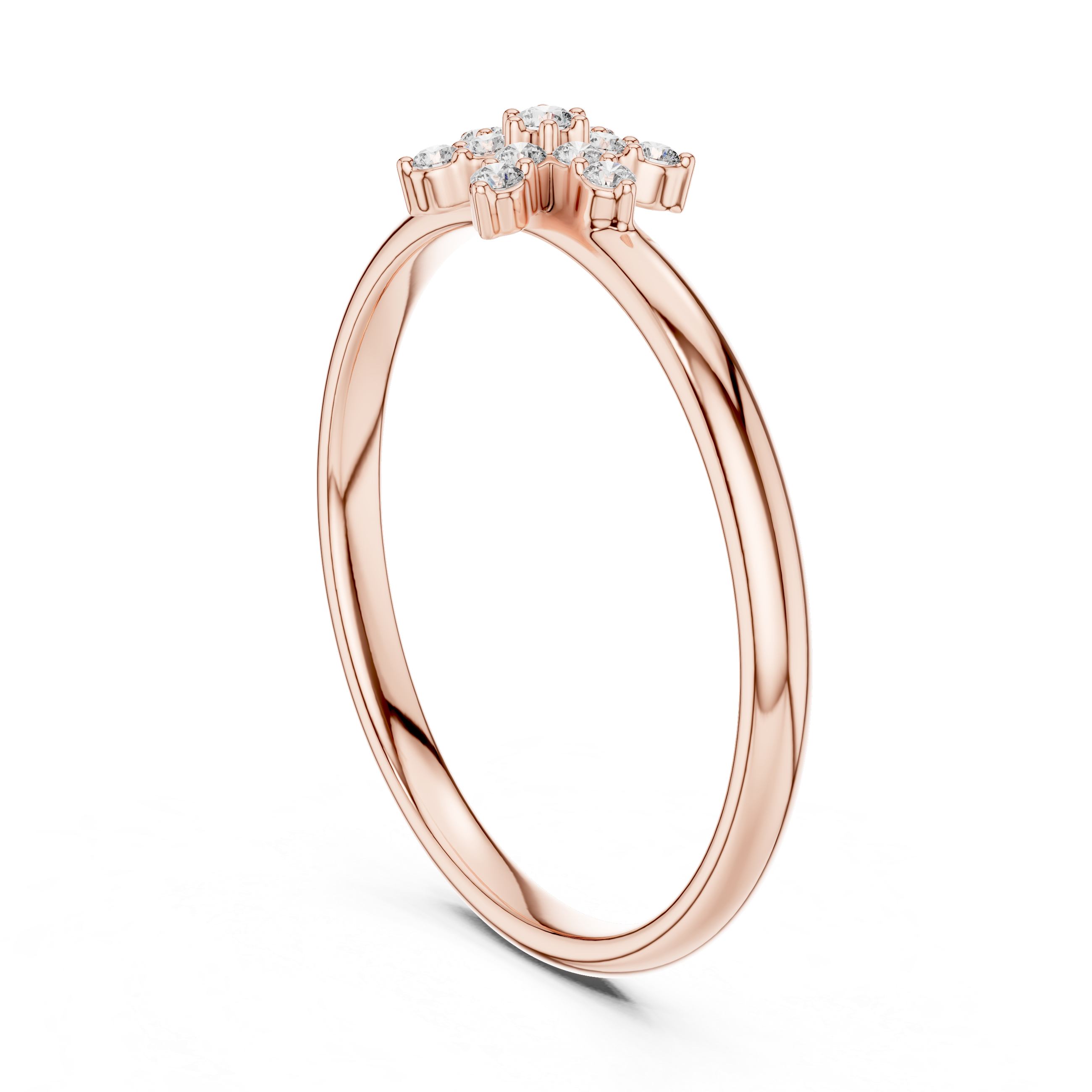 Minimal gold ring with smooth polished style.
