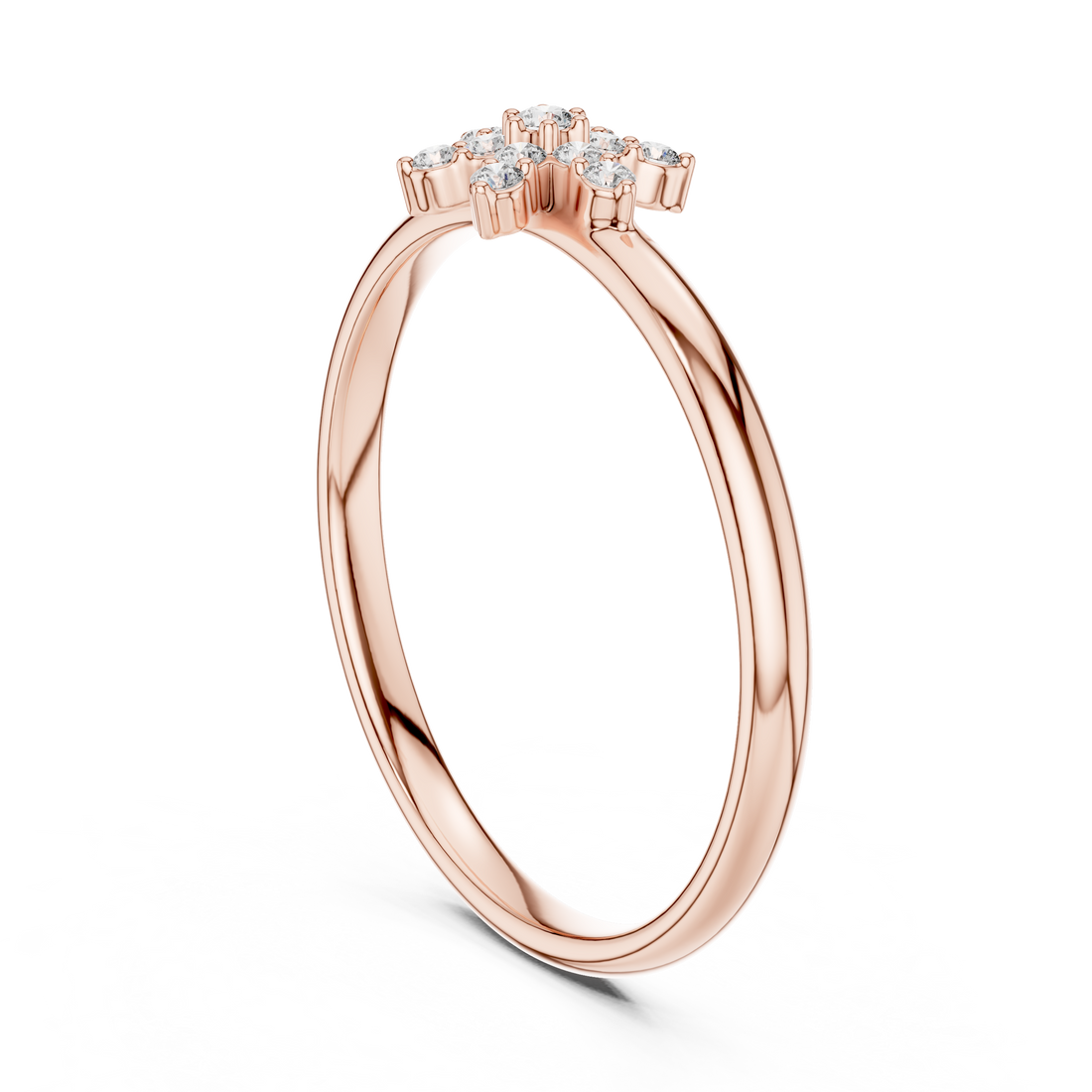 Minimal gold ring with smooth polished style.