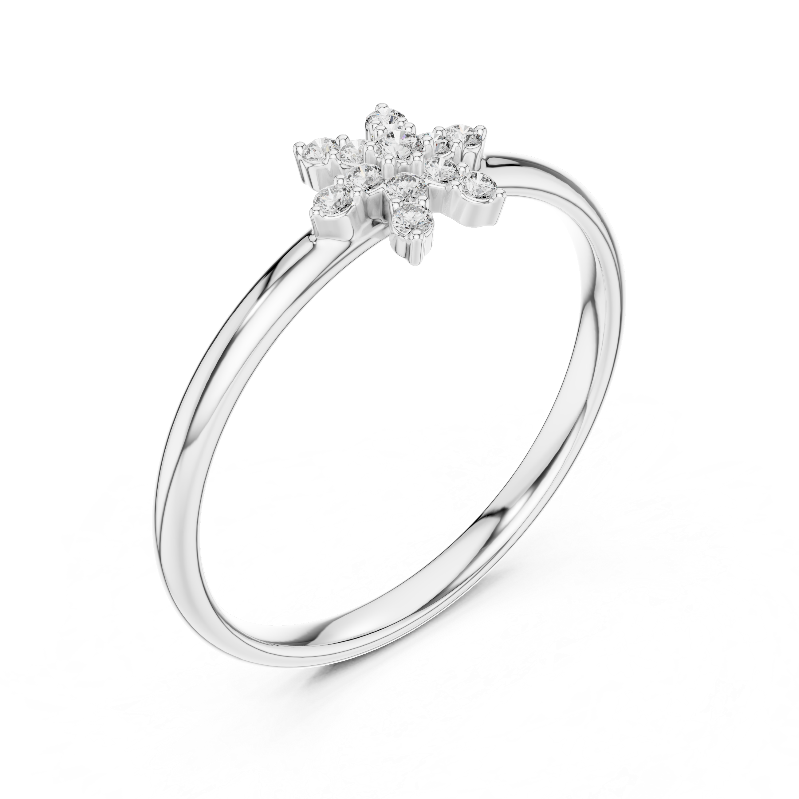 Designer luxury ring with bold contemporary structure.