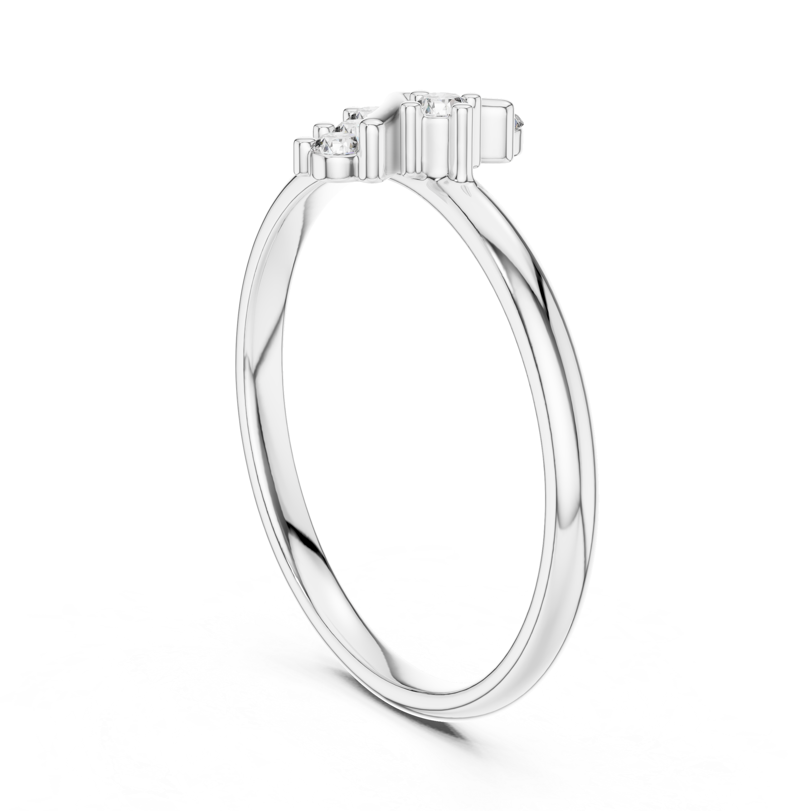 Men's wedding band with matte smooth finish.