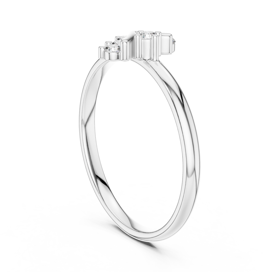 Men's wedding band with matte smooth finish.