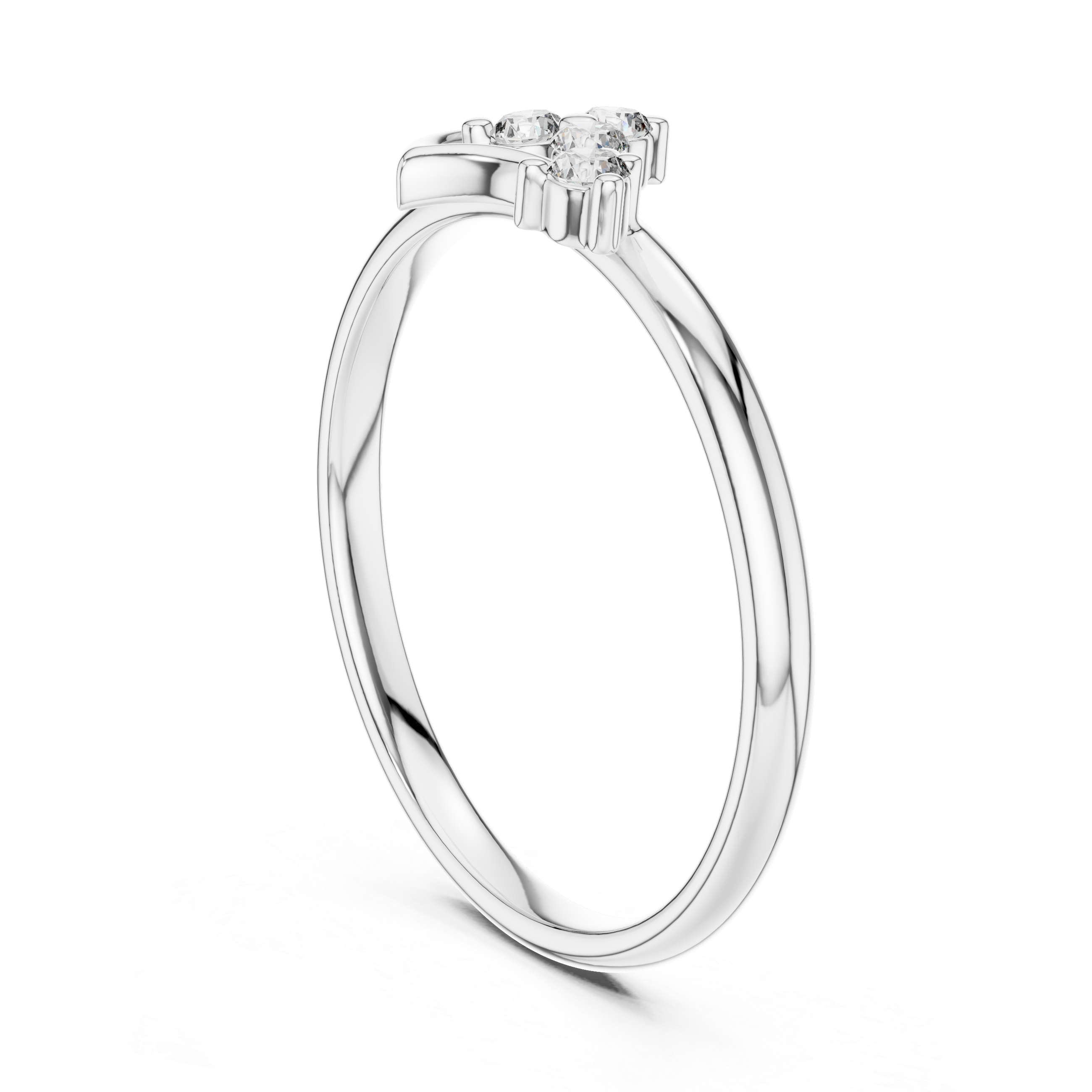 Diamond pendant necklace with sparkling polished finish.