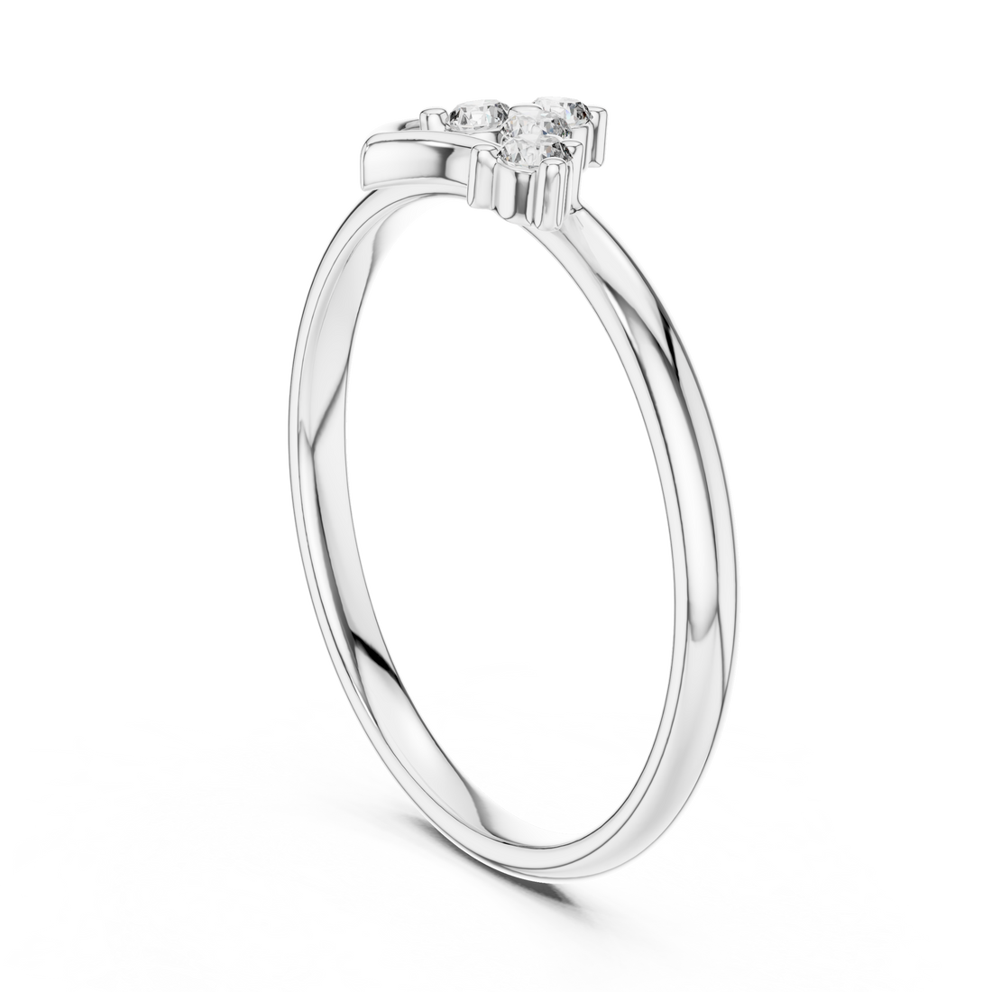 Diamond pendant necklace with sparkling polished finish.