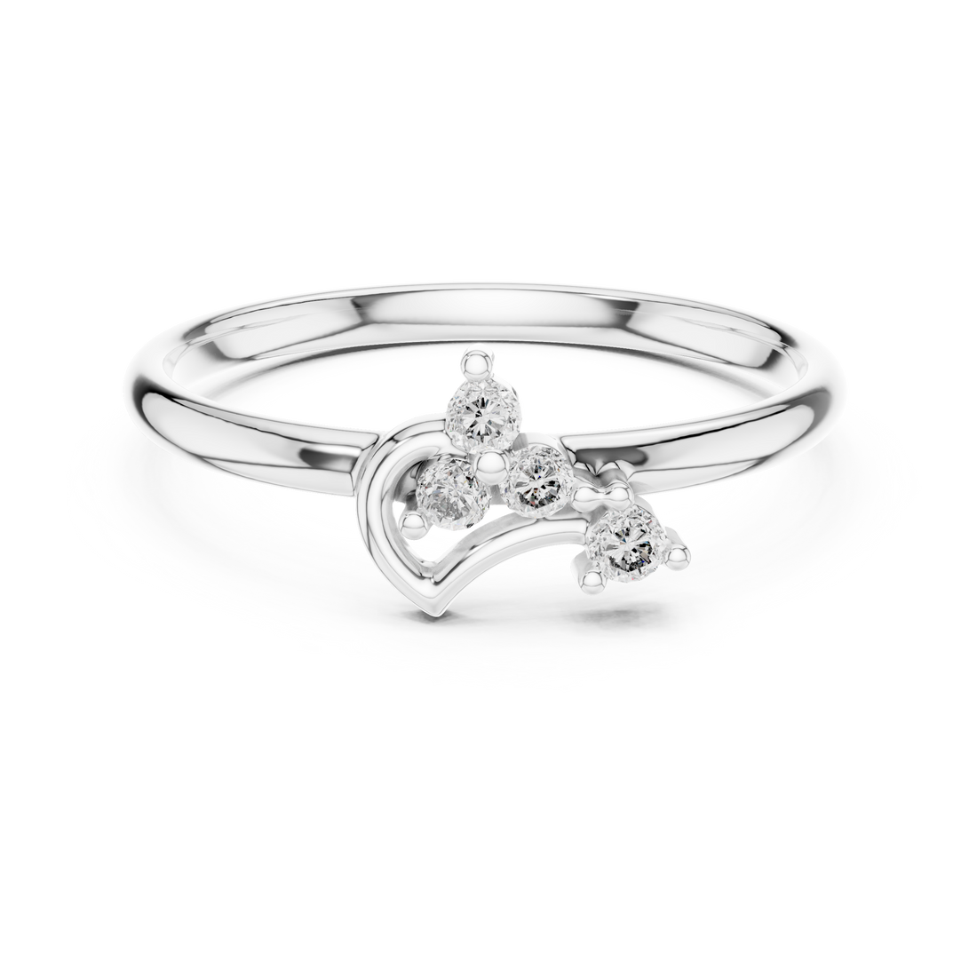 Eternity ring with full circle diamond accents.