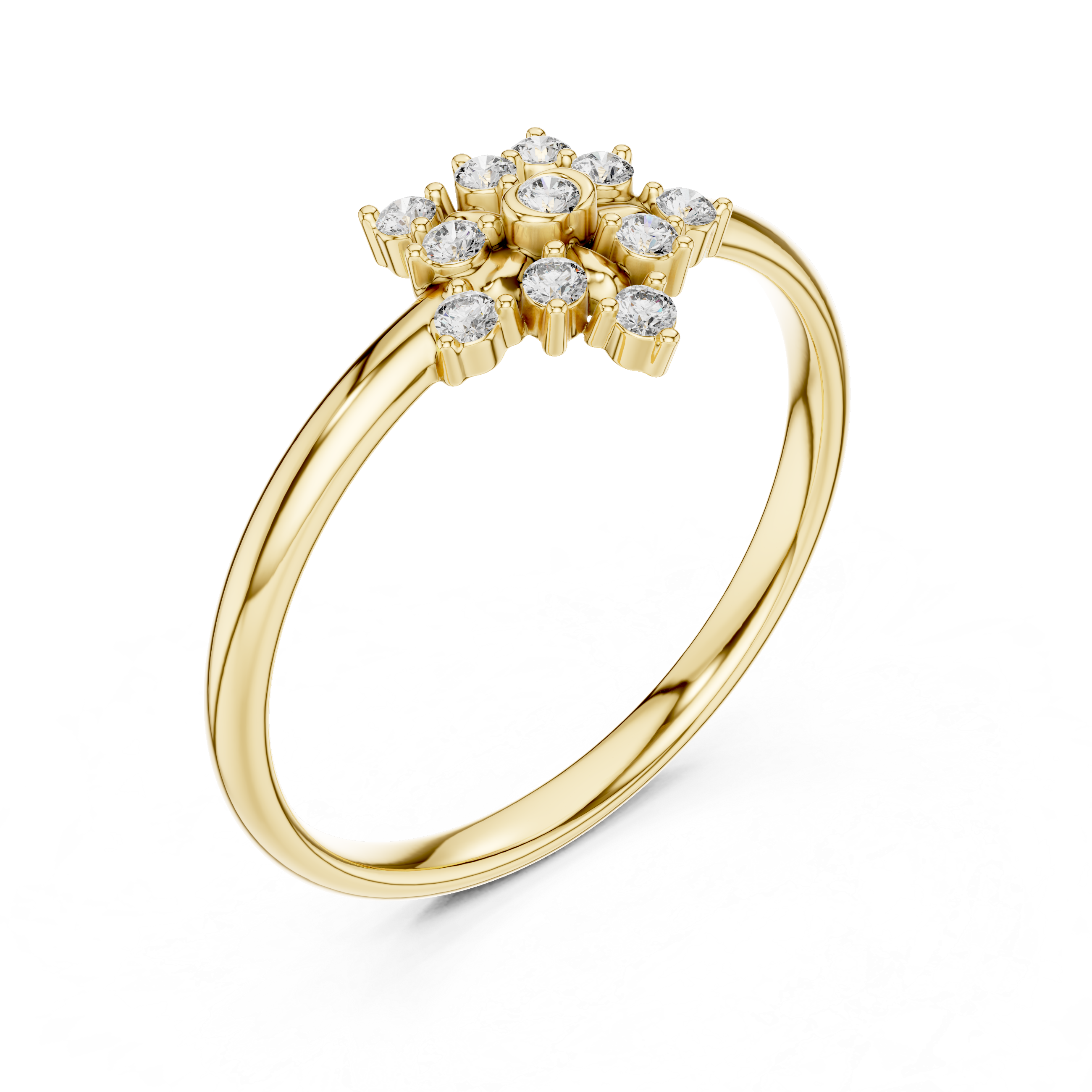 Glossy gold bangle with sleek polished look.