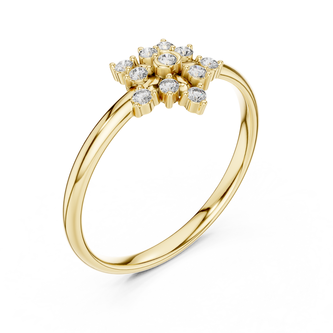 Glossy gold bangle with sleek polished look.
