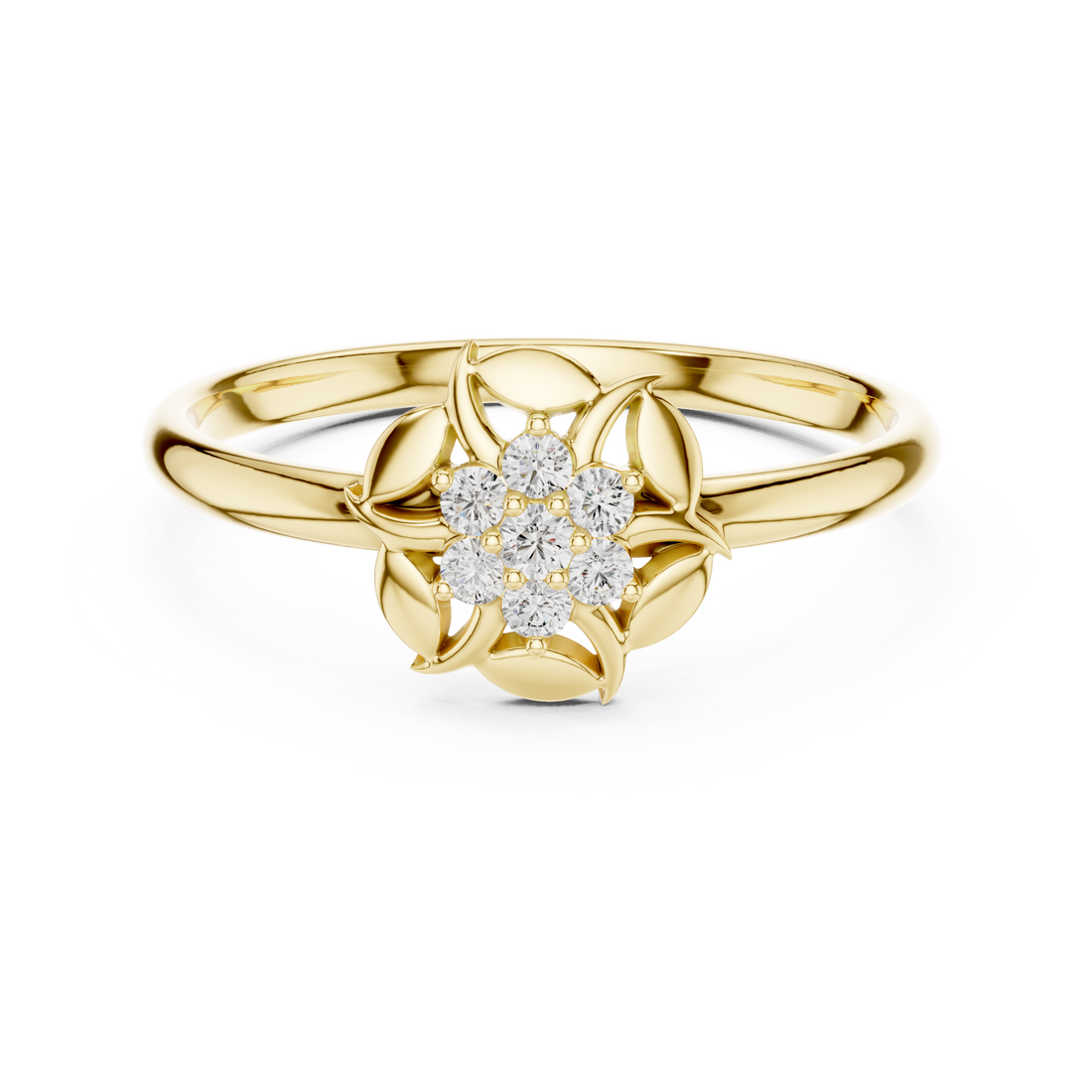 Halo engagement ring with brilliant diamond border.