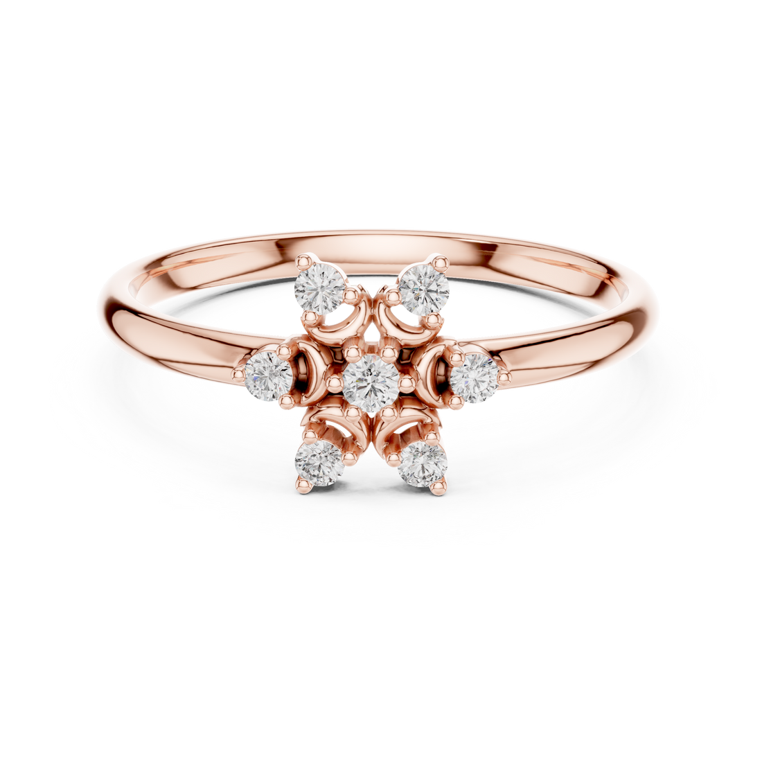 Oval engagement ring with polished smooth band.