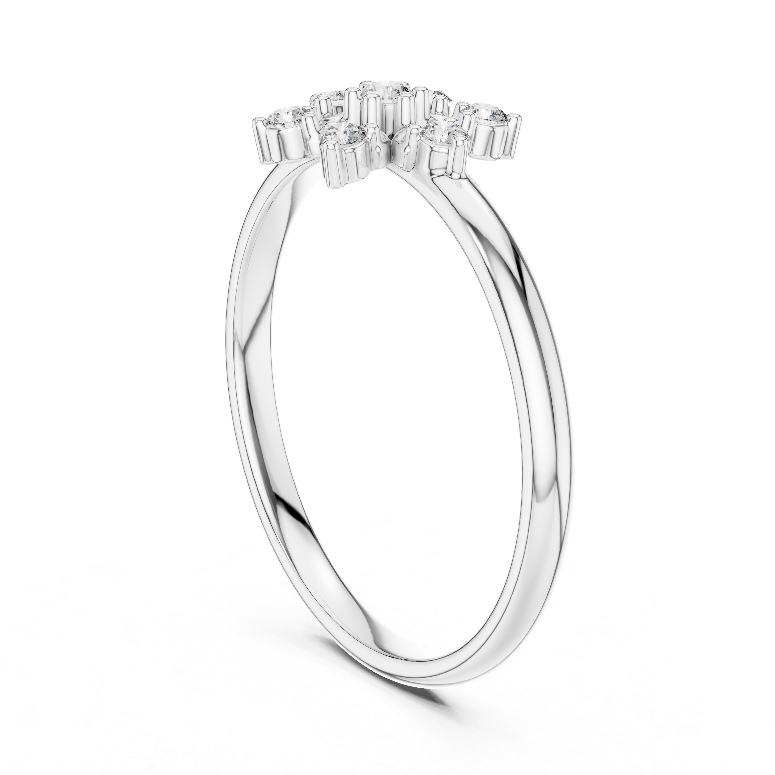 Diamond drop earrings with graceful flowing movement.
