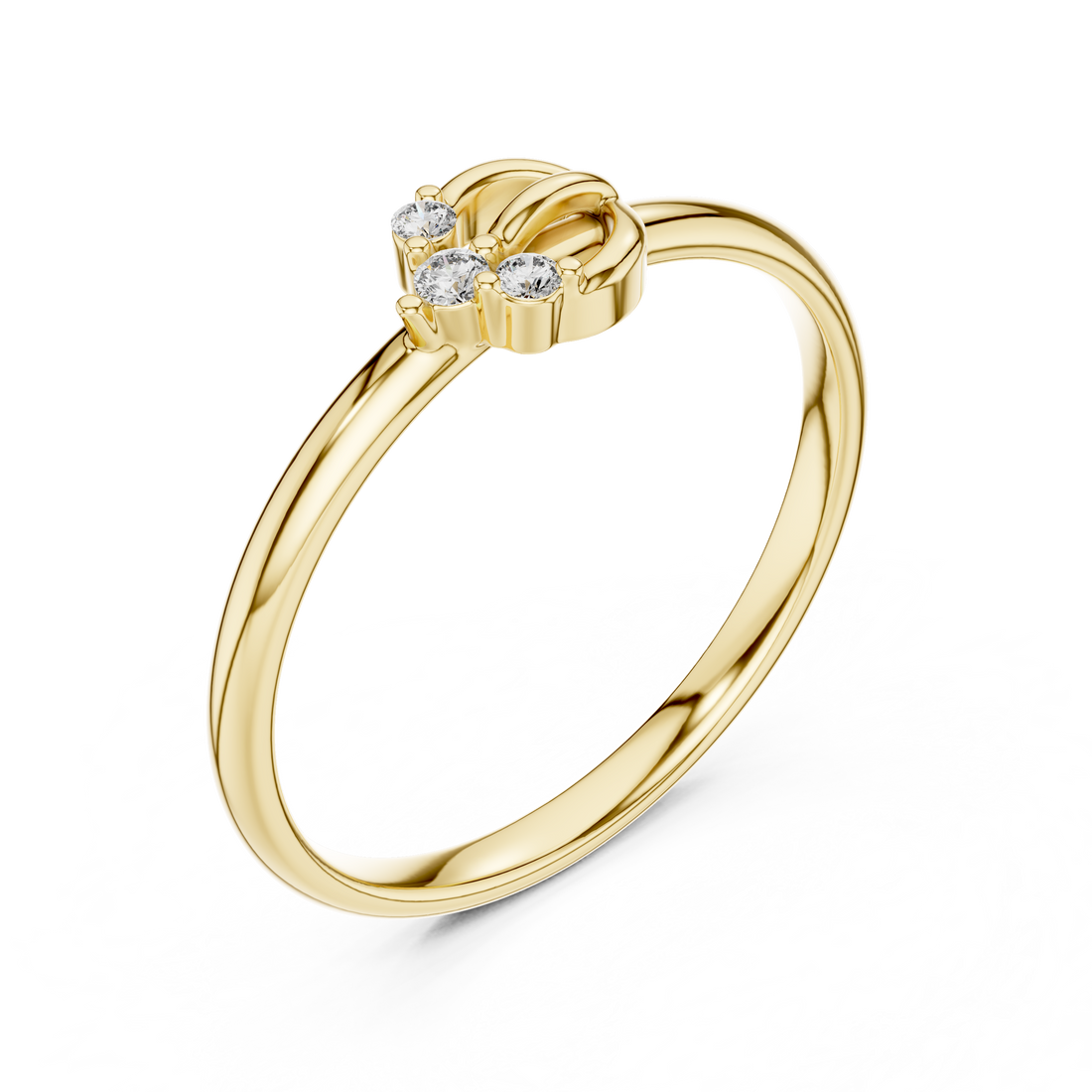 Minimal gold ring with smooth polished finish.
