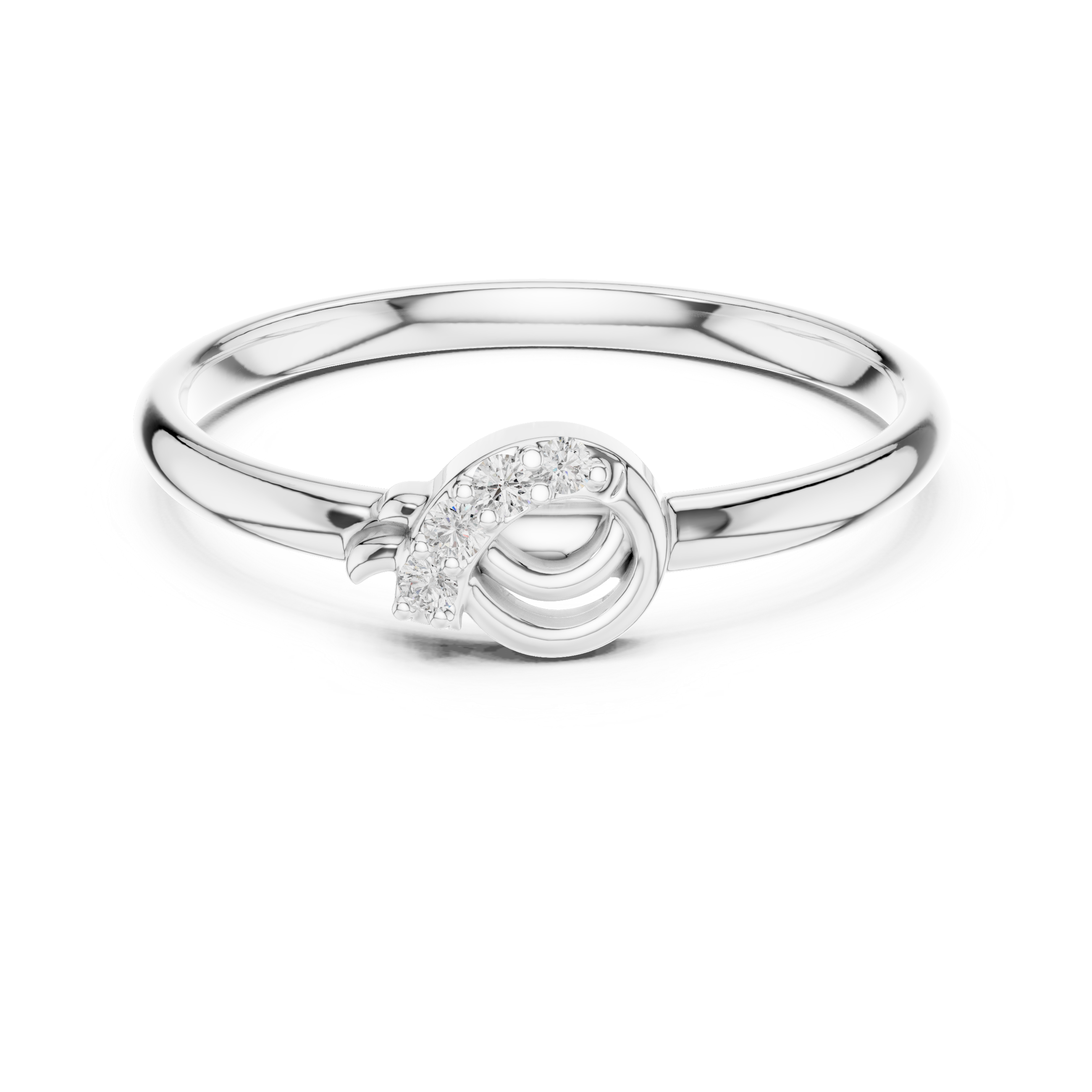 Elegant eternity ring with continuous diamond accents.