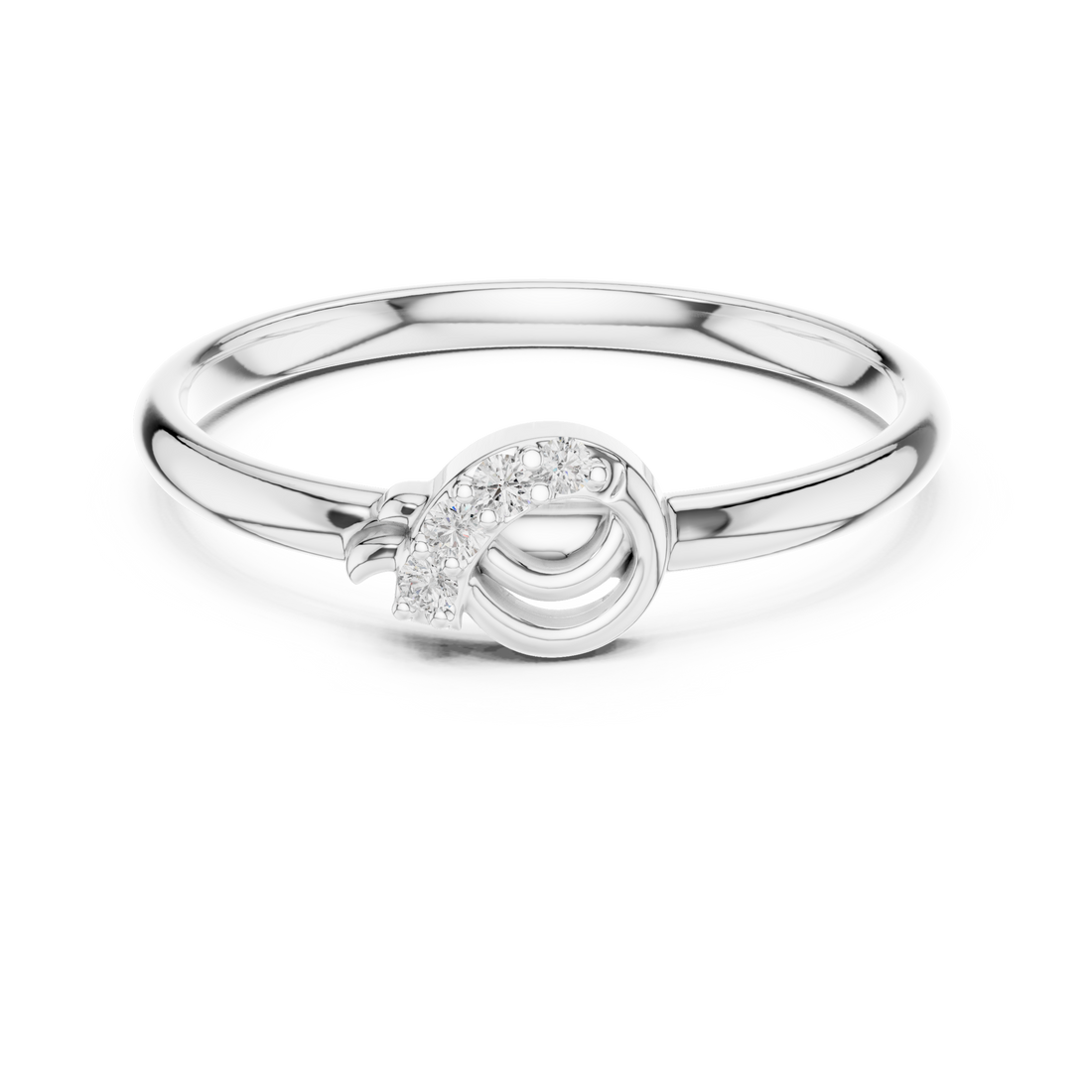 Elegant eternity ring with continuous diamond accents.