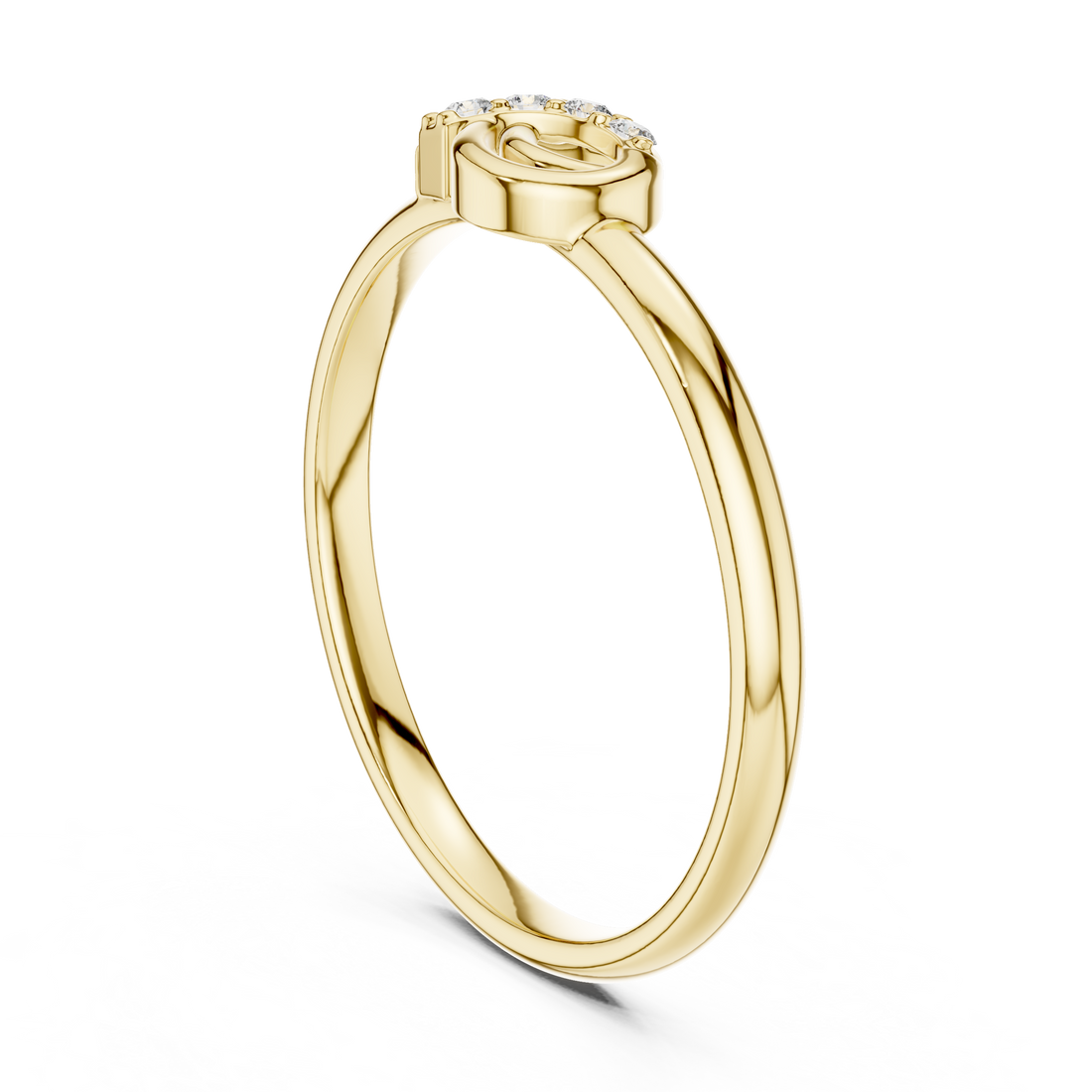 Classic wedding band with polished gold shine.