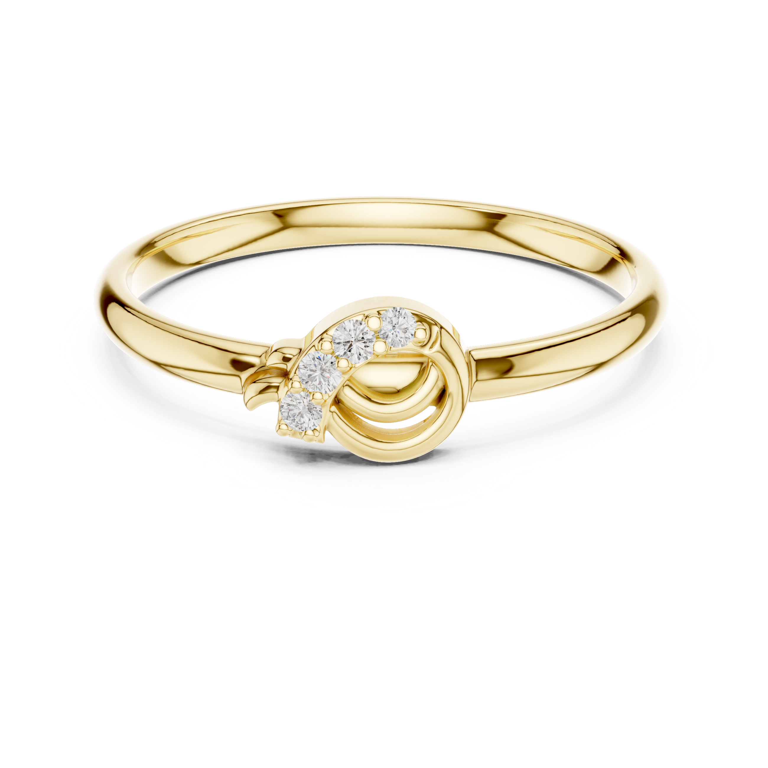 Small gold hoop earrings with sparkling diamond accents.