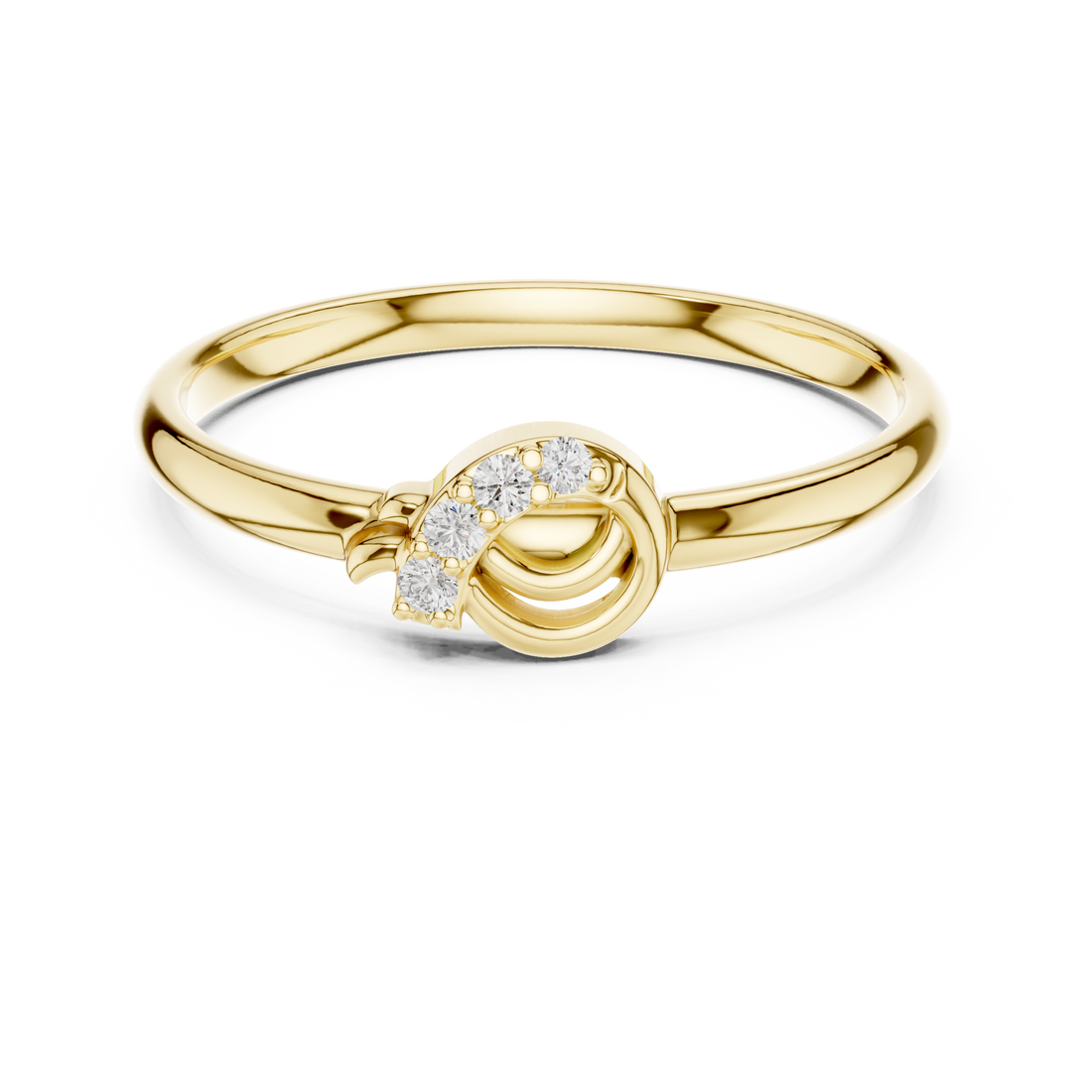 Small gold hoop earrings with sparkling diamond accents.