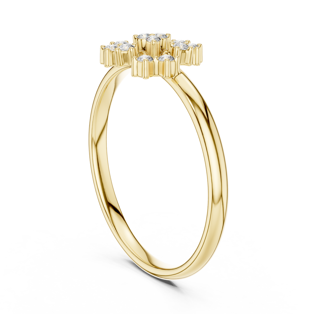 Luxury bridal necklace with polished gold finish.