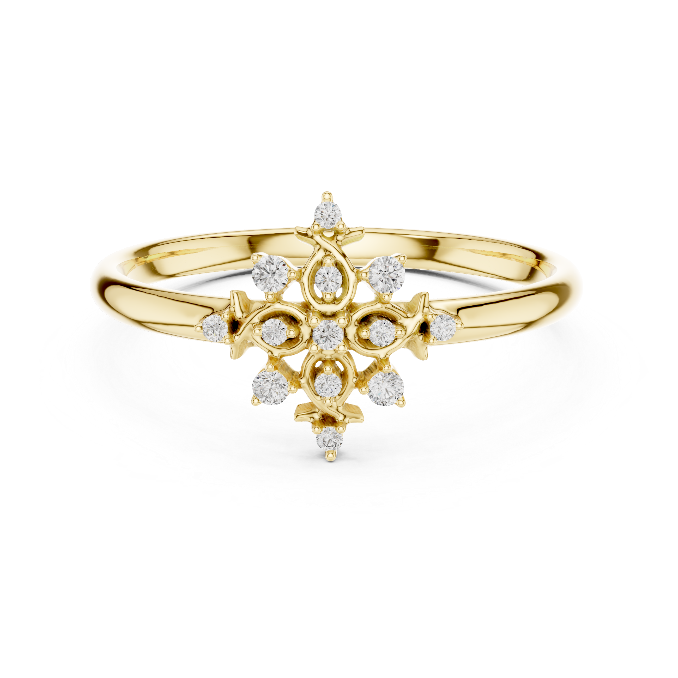 Artistic sculptural ring with modern styling.