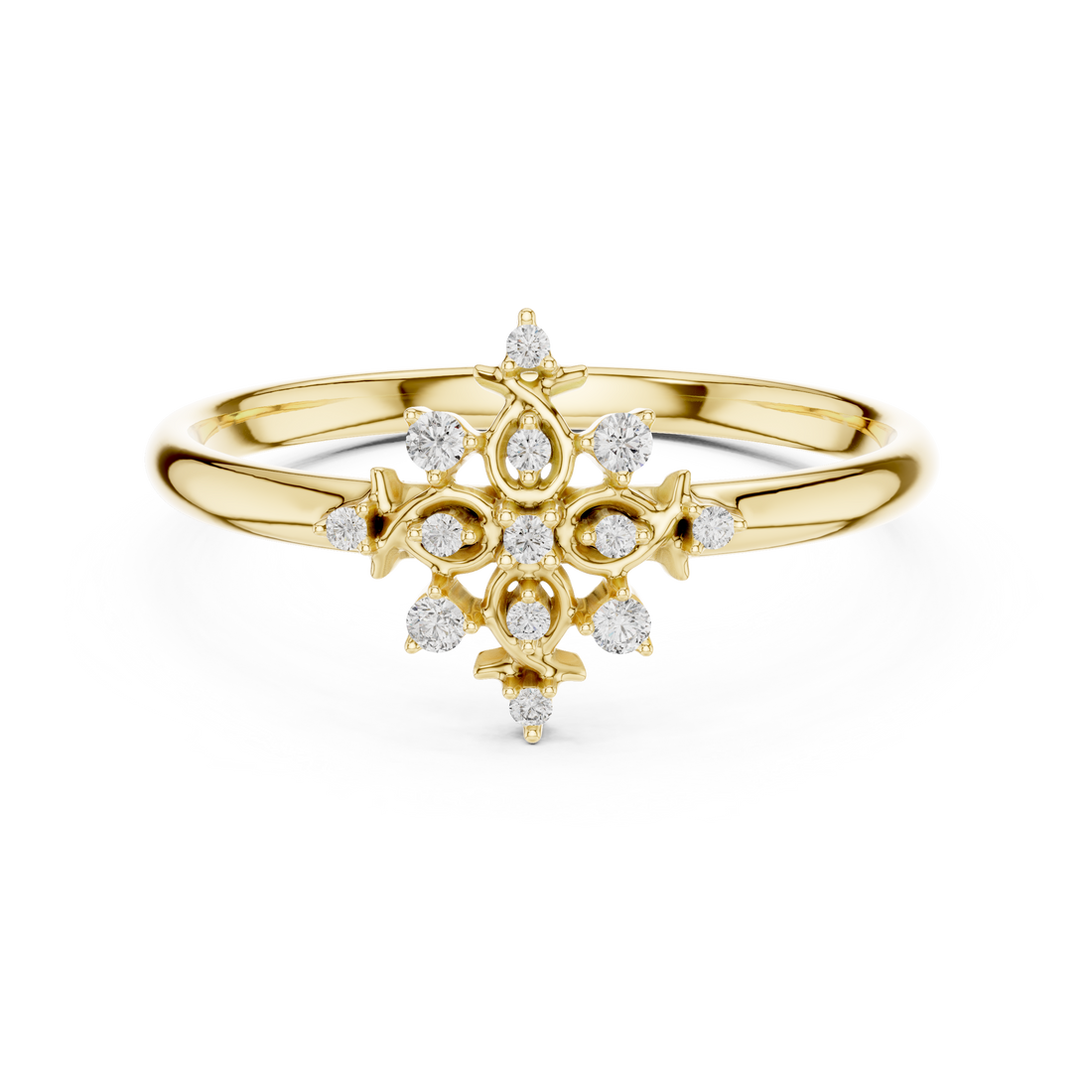 Artistic sculptural ring with modern styling.