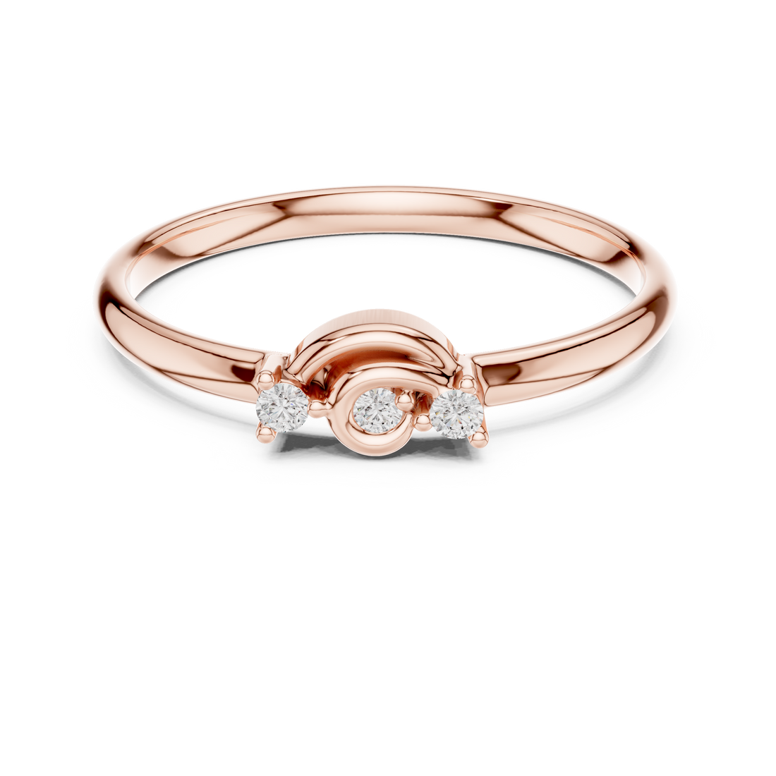 Adjustable open band ring with sleek finish.