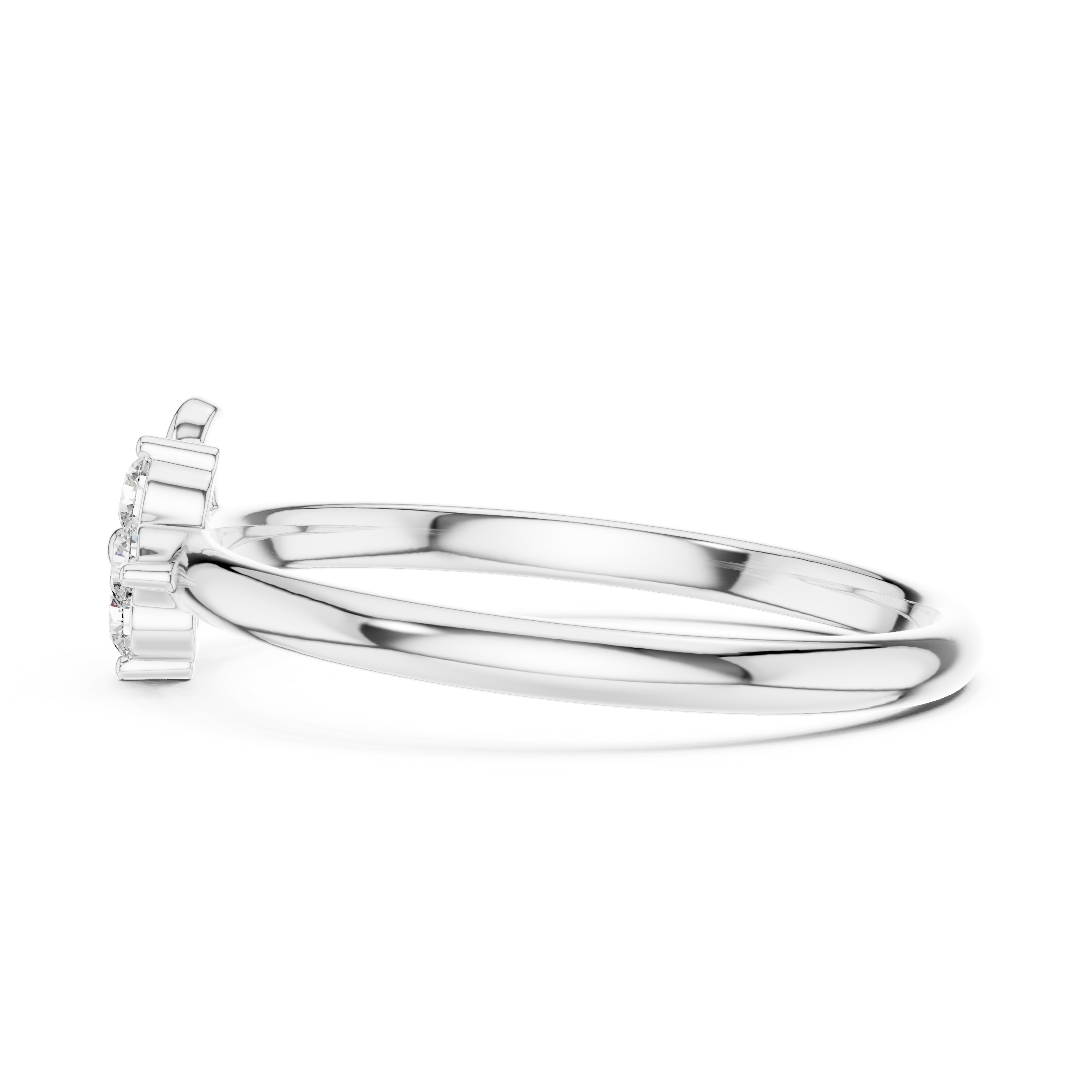 Engagement jewellery set with sparkling diamond finish.