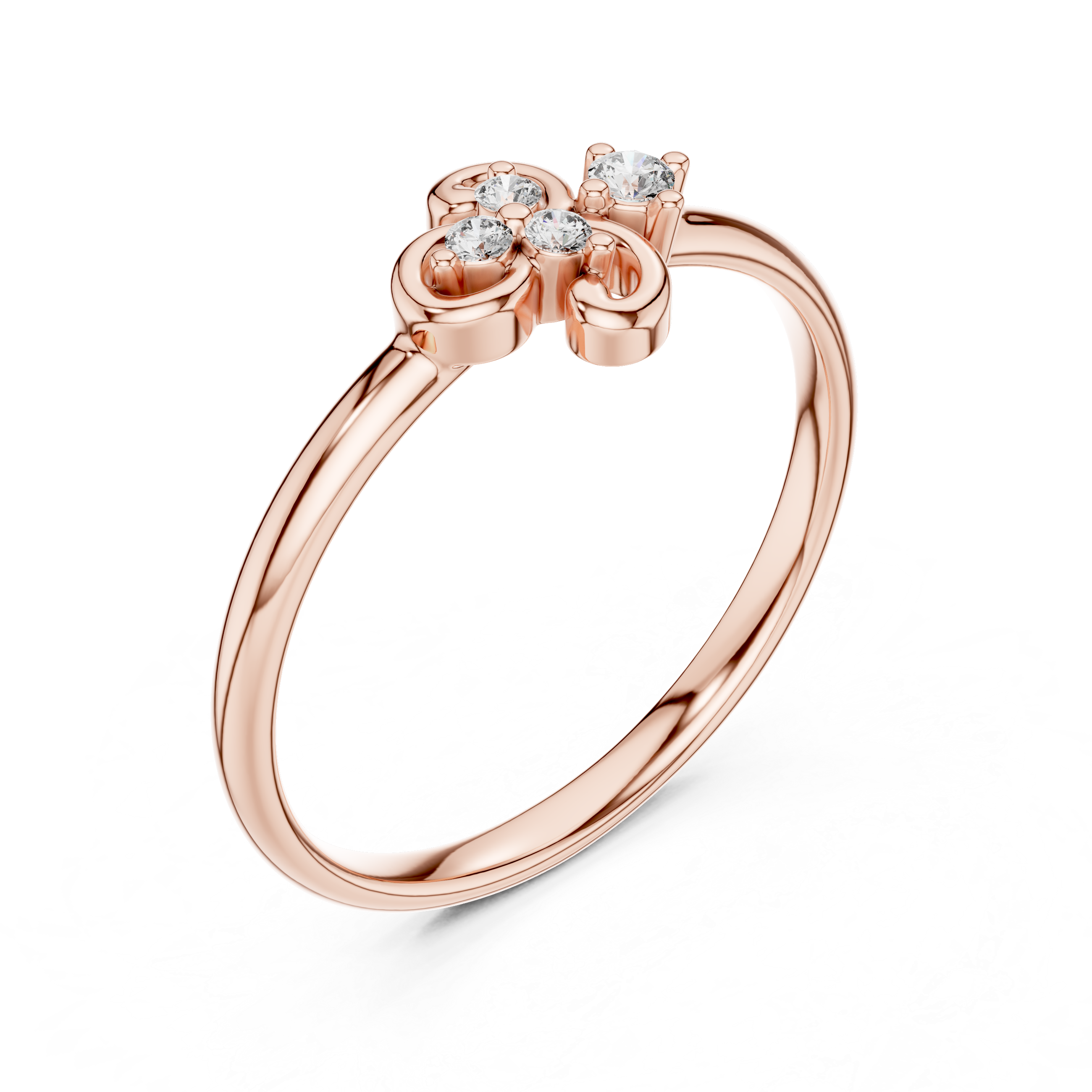 Stackable gold rings with slim polished bands.
