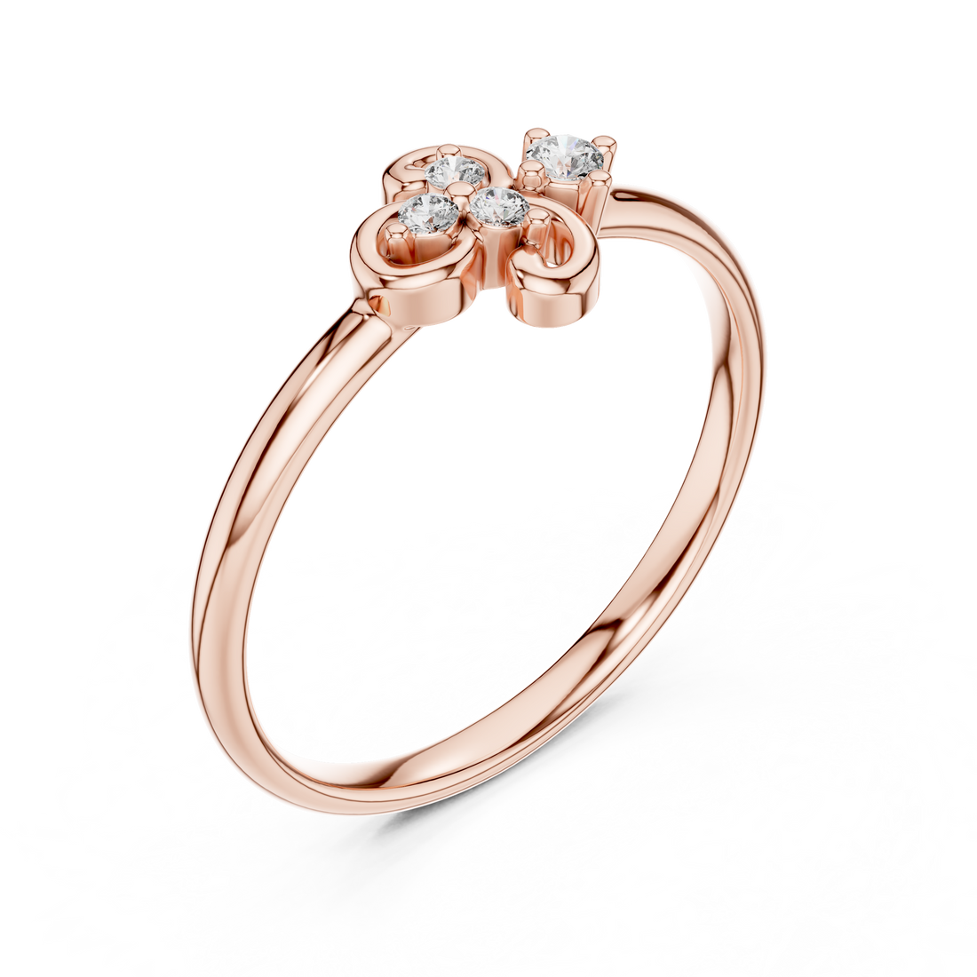 Stackable gold rings with slim polished bands.