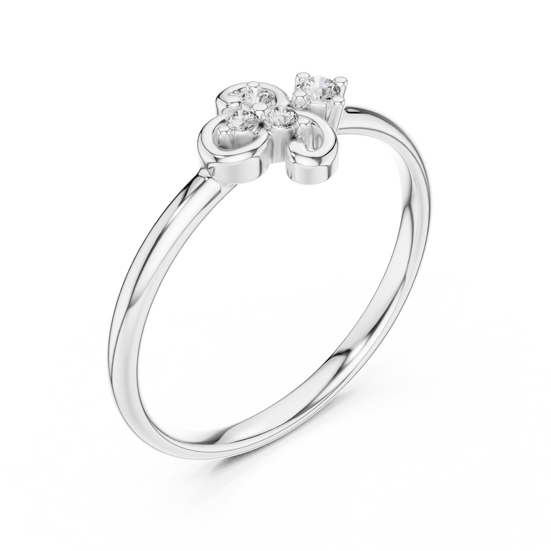 Promise ring with modern minimalist gold band.