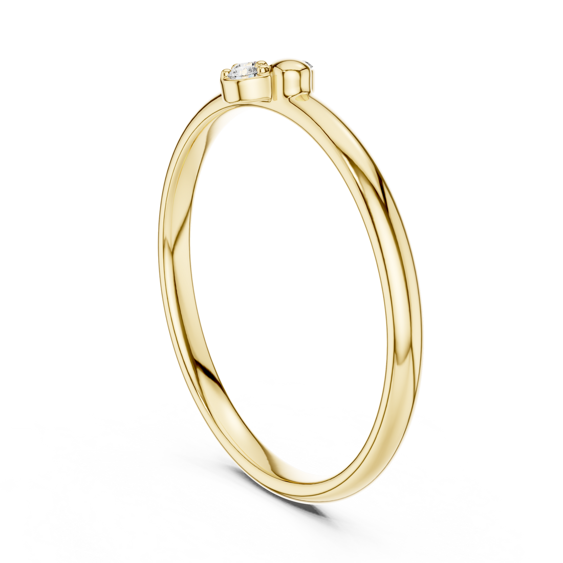 Oval engagement ring with smooth polished band.