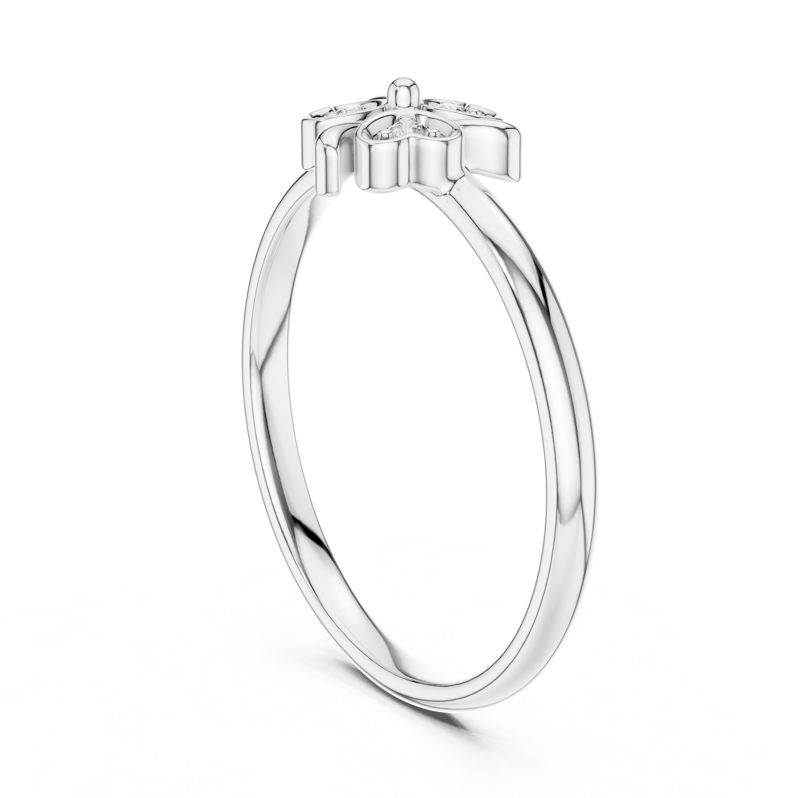 Diamond pendant necklace with sparkling center stone.