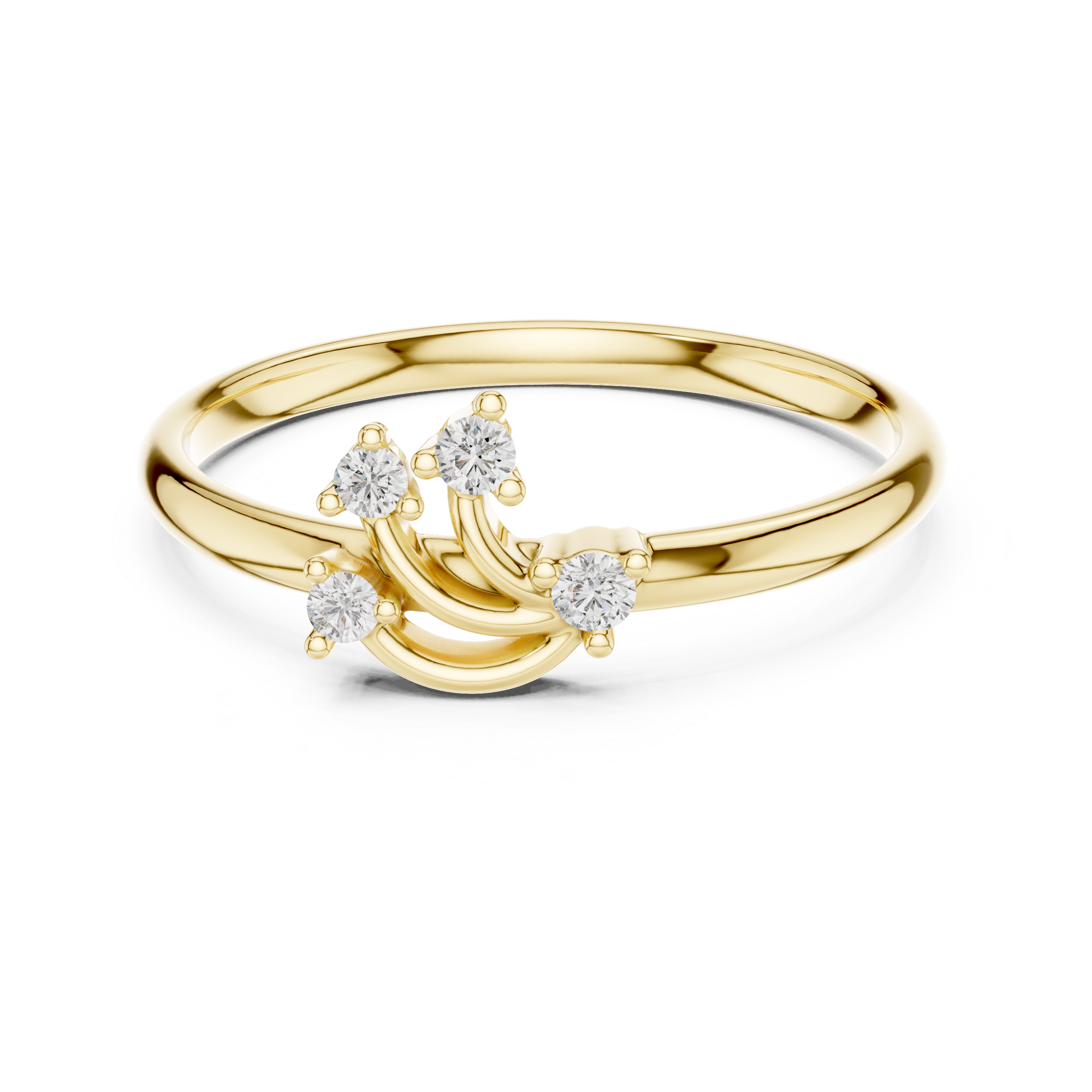 Pearl gemstone ring with elegant simple styling.