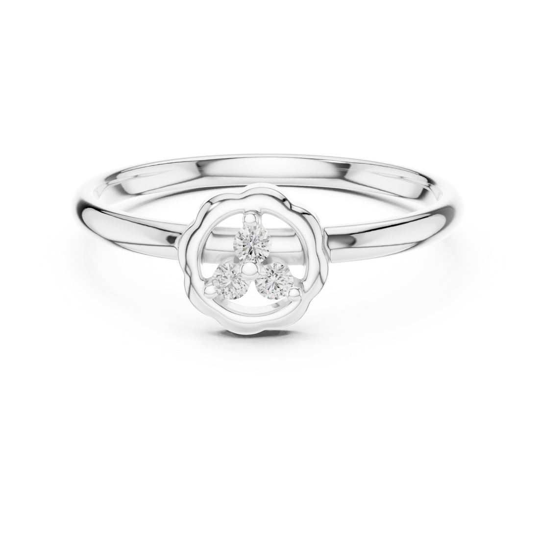 Circle pendant necklace with modern polished design.