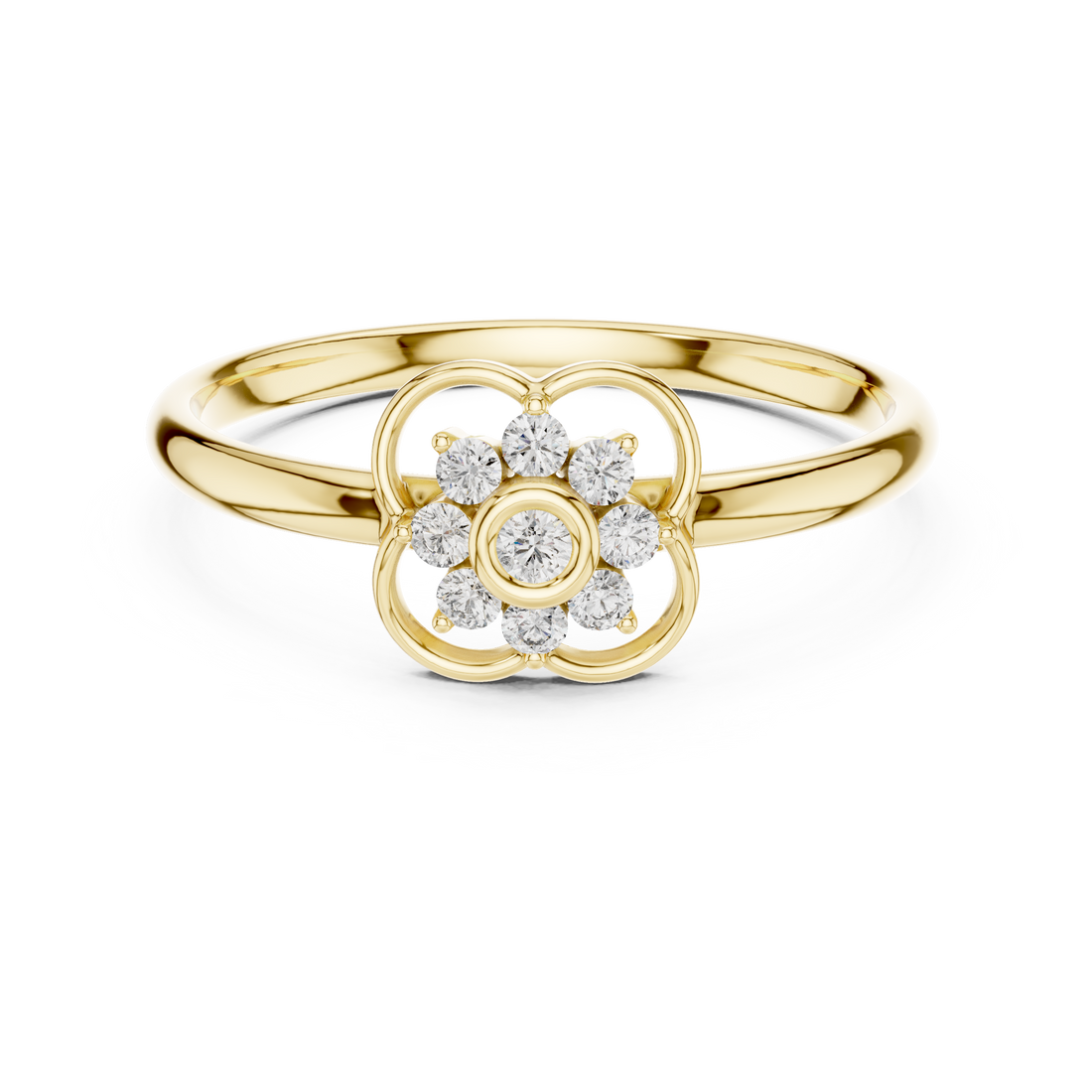 Gemstone toe ring with bright center stone.