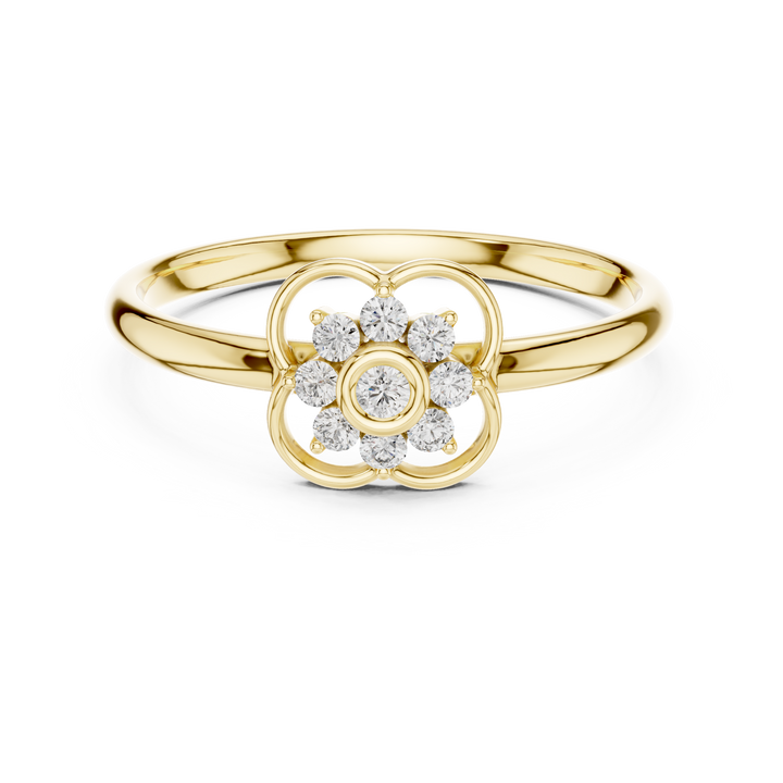 Gemstone toe ring with bright center stone.