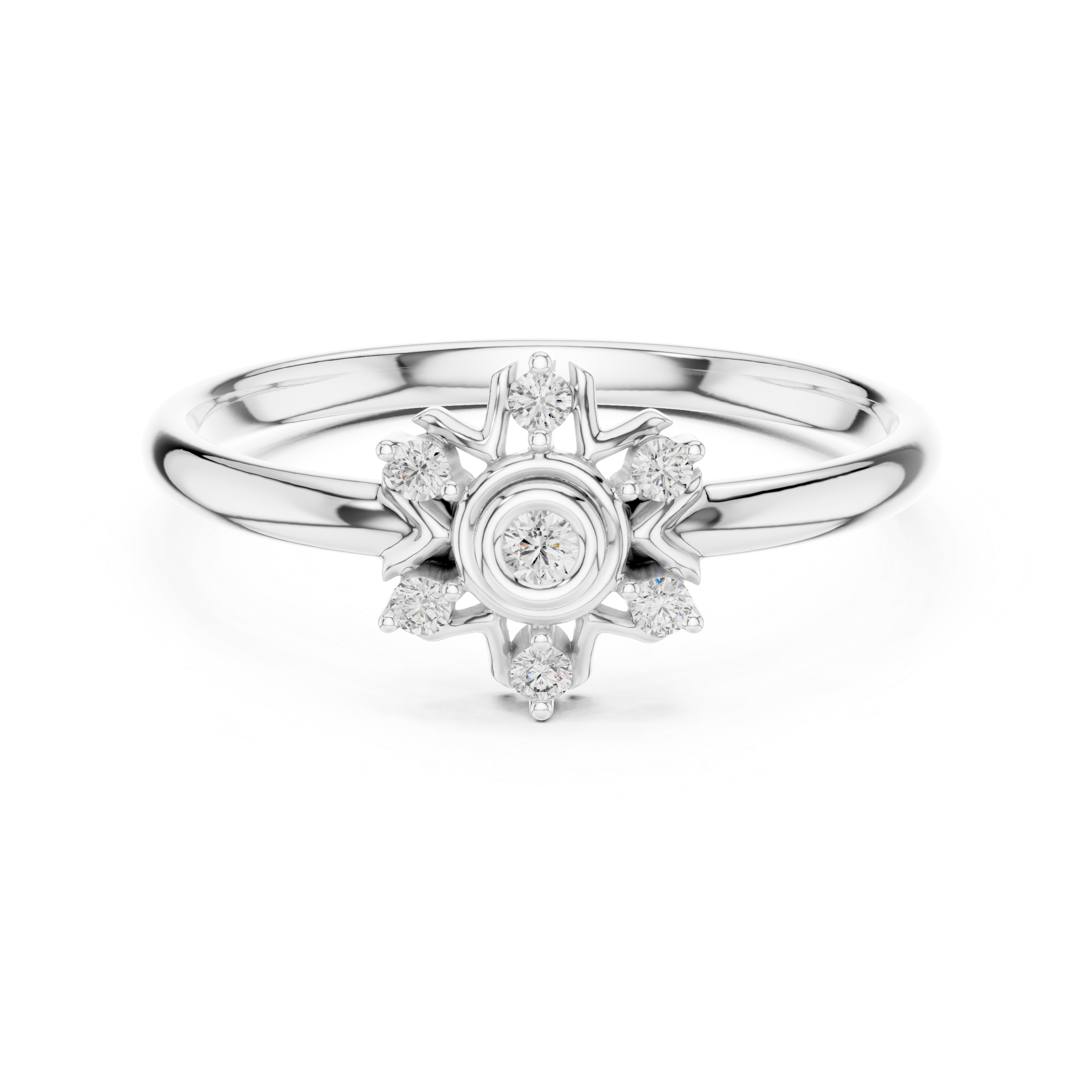 Men's diamond signet ring with bold square top.