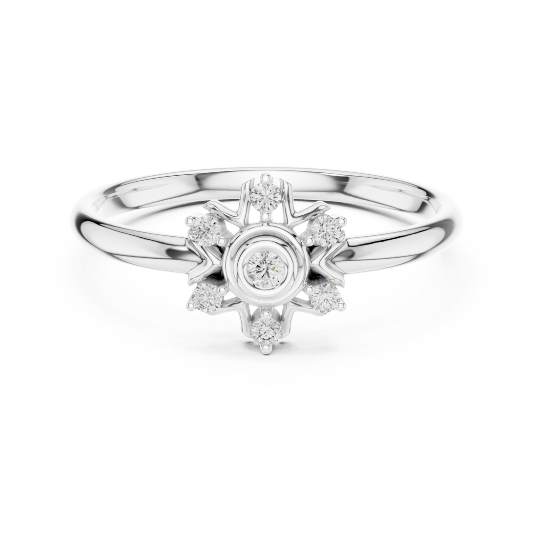 Men's diamond signet ring with bold square top.