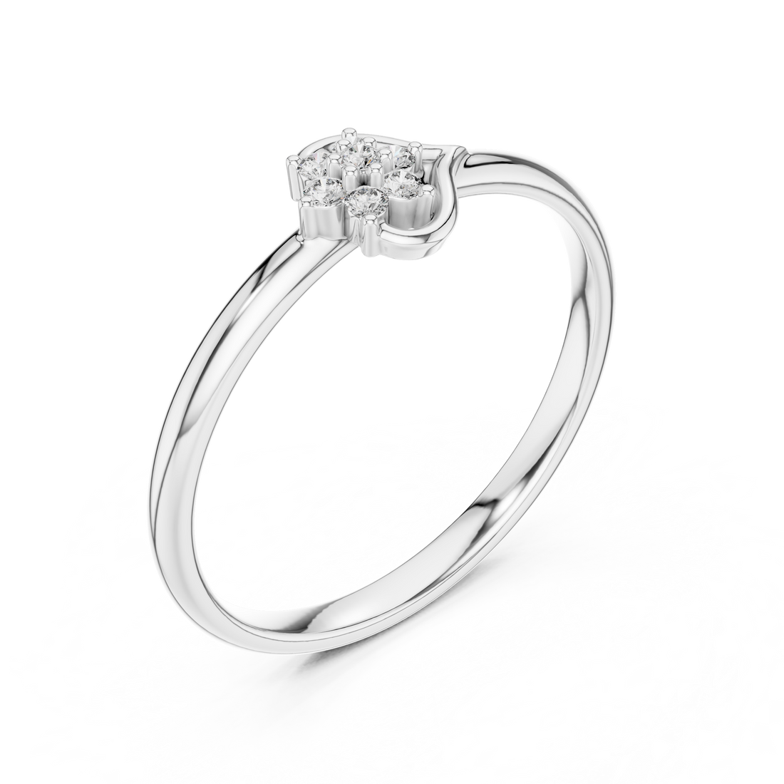 Halo cocktail ring with sparkling diamond frame.