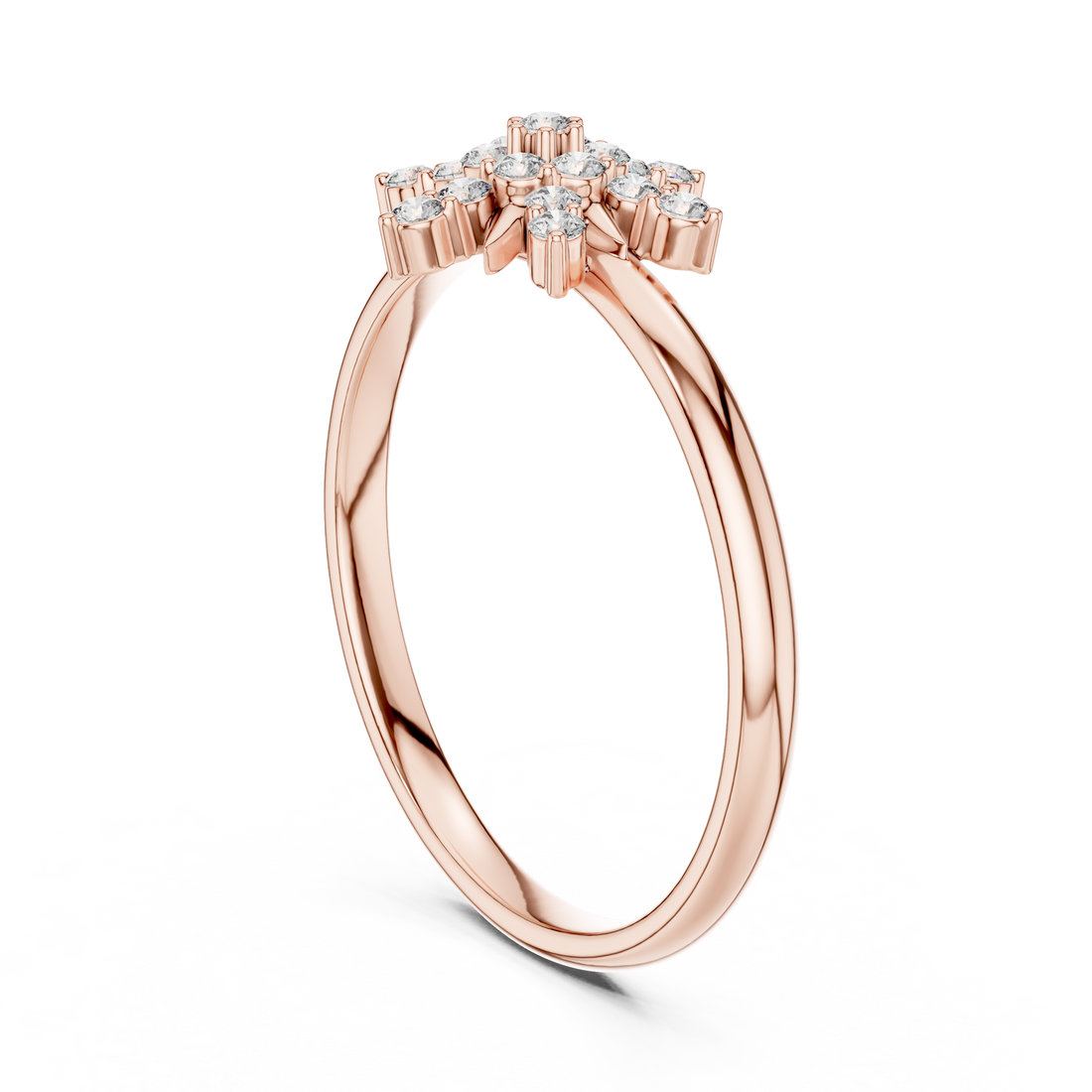 Promise ring with modern minimal gold design.