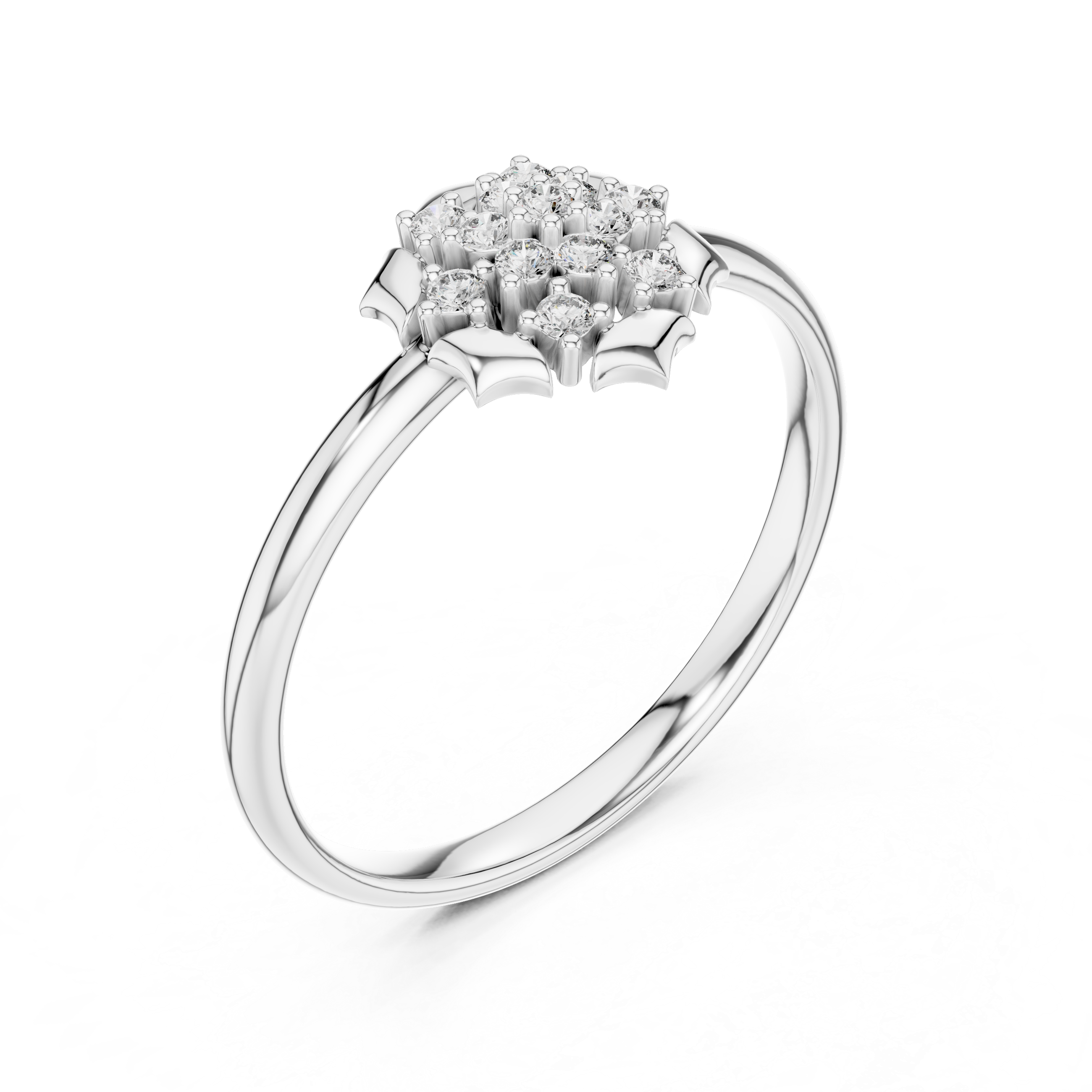 Decorative fashion ring with stylish modern detail.