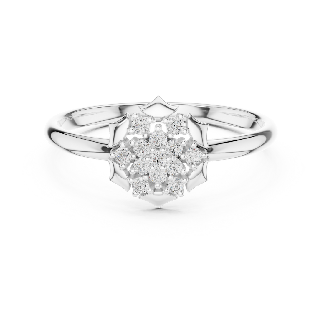 Small diamond earrings with bright shimmering sparkle.