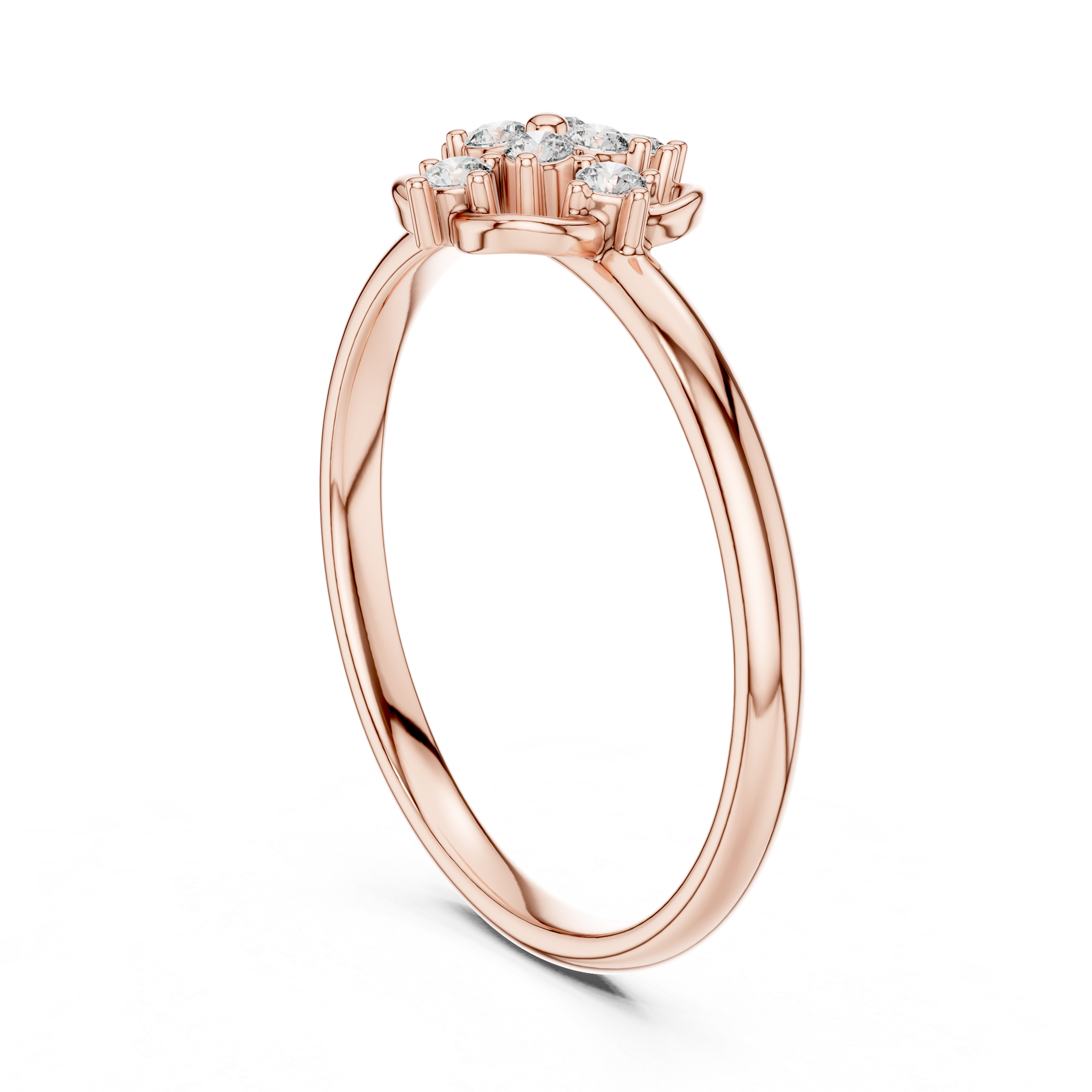 Diamond brooch with geometric modern styling.