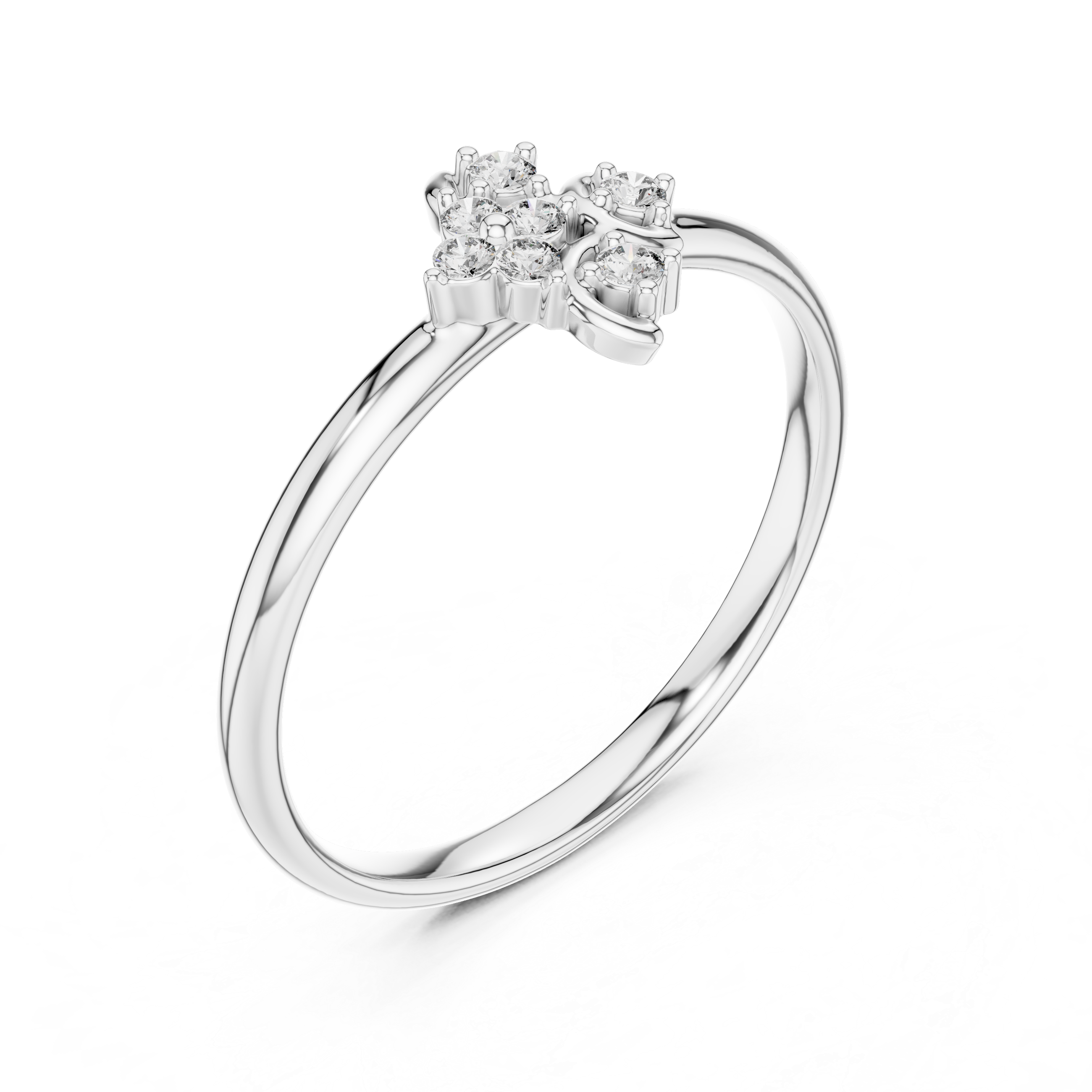 Diamond pendant necklace with sparkling polished finish.