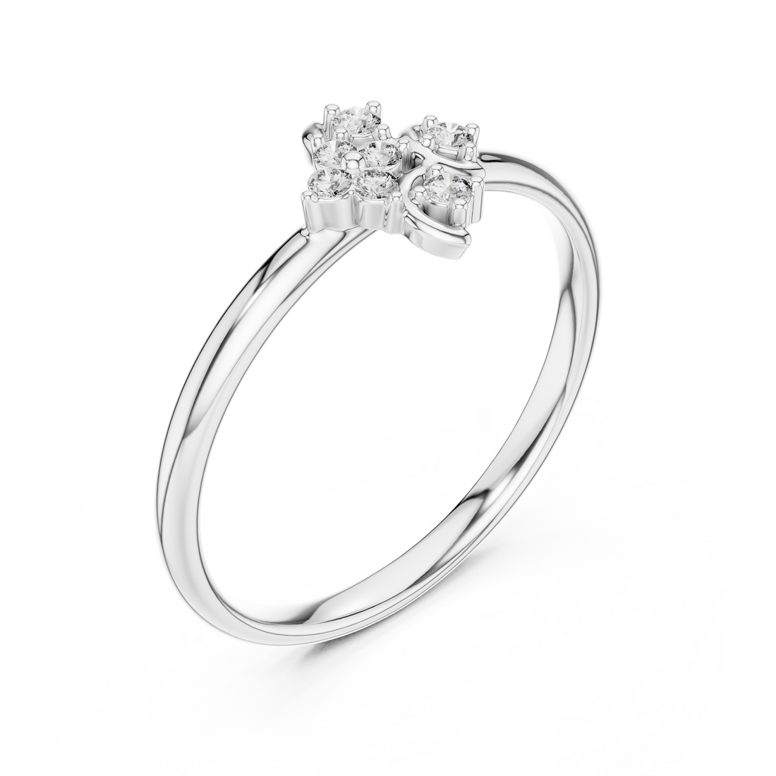 Diamond pendant necklace with sparkling polished finish.