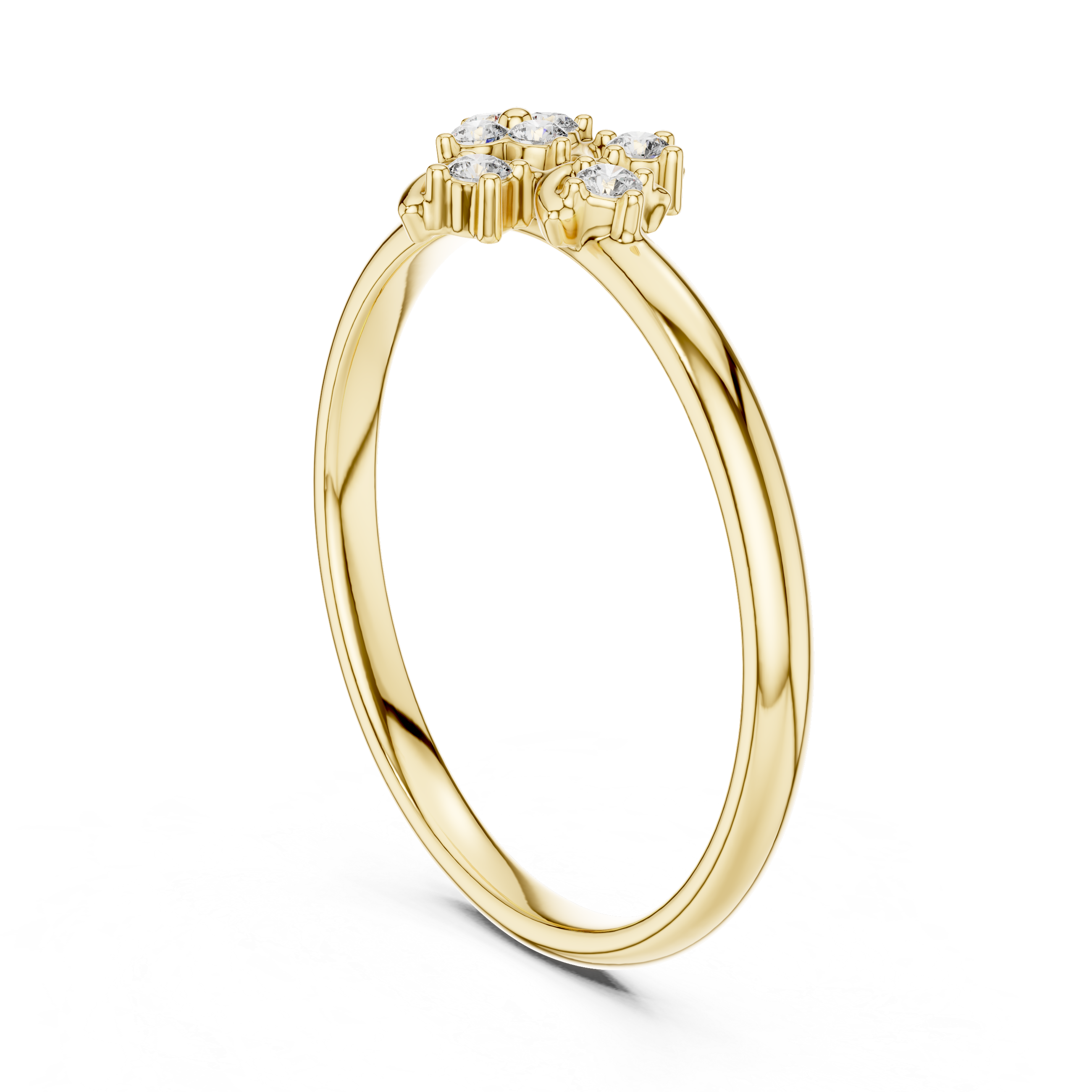 Eternity ring with full circle diamond accents.