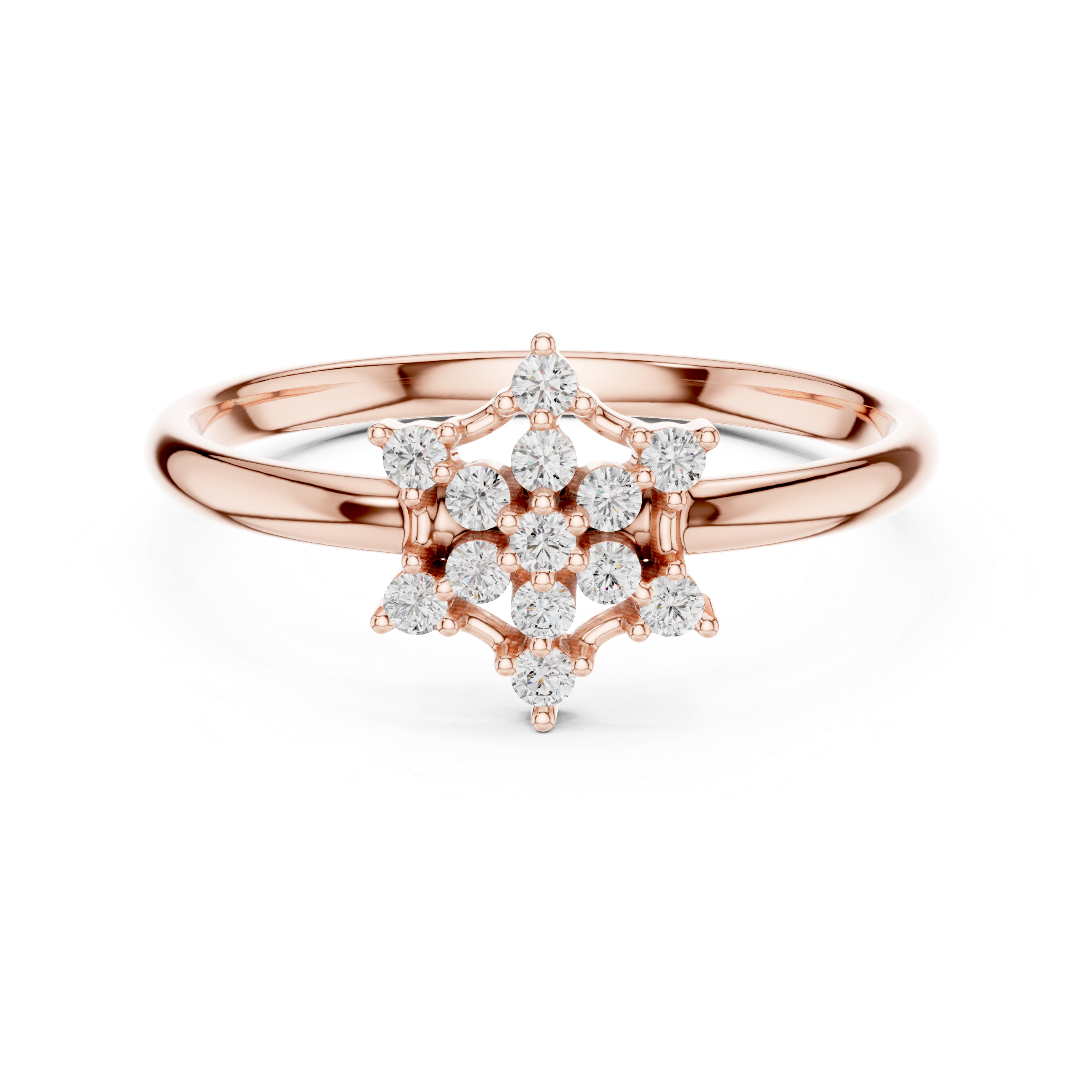 Halo engagement ring with brilliant diamond border.