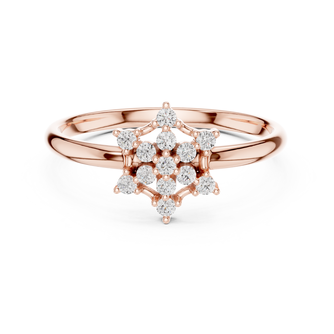 Halo engagement ring with brilliant diamond border.